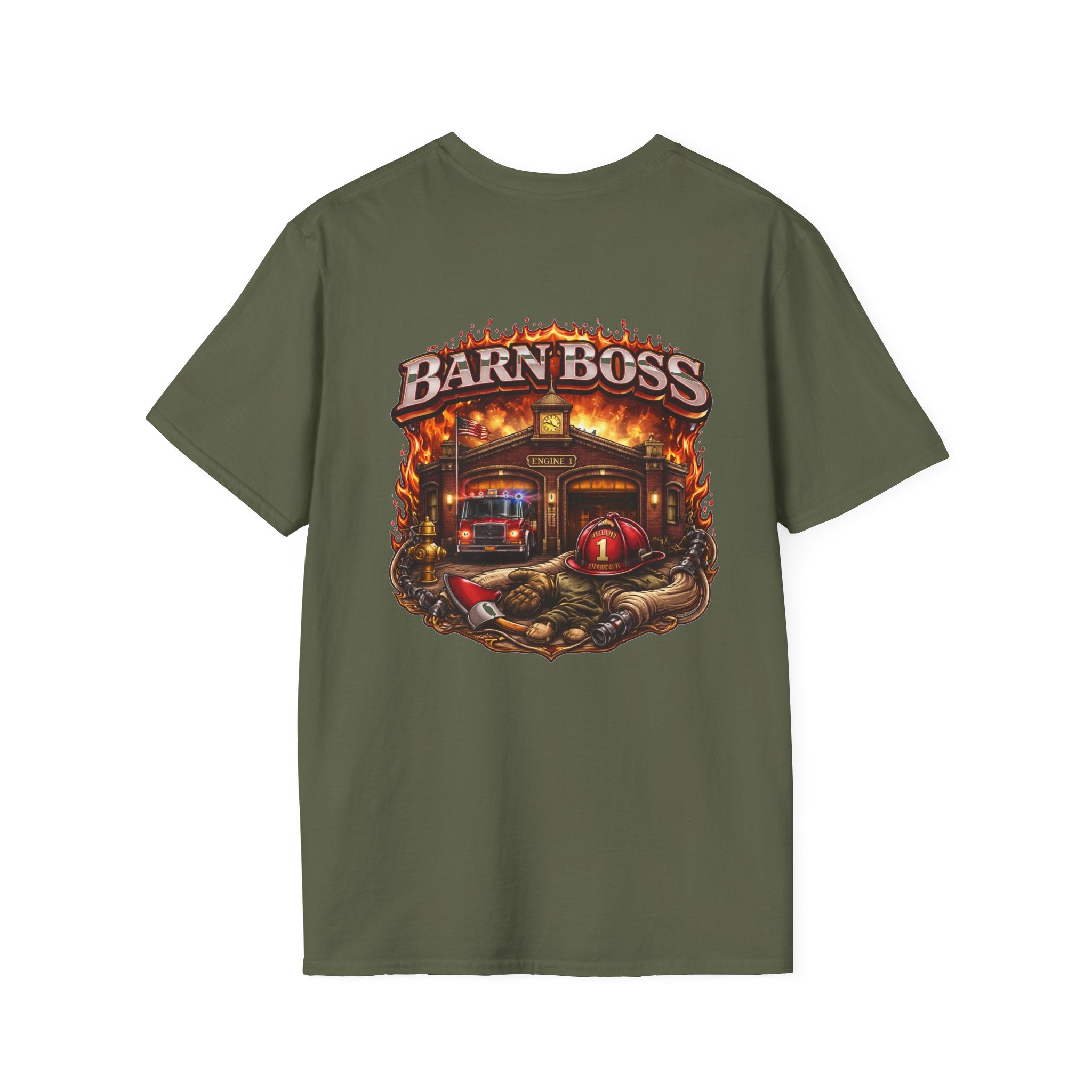Barn Boss T-Shirt – Rustic Firehouse Farmwork Graphic Tee