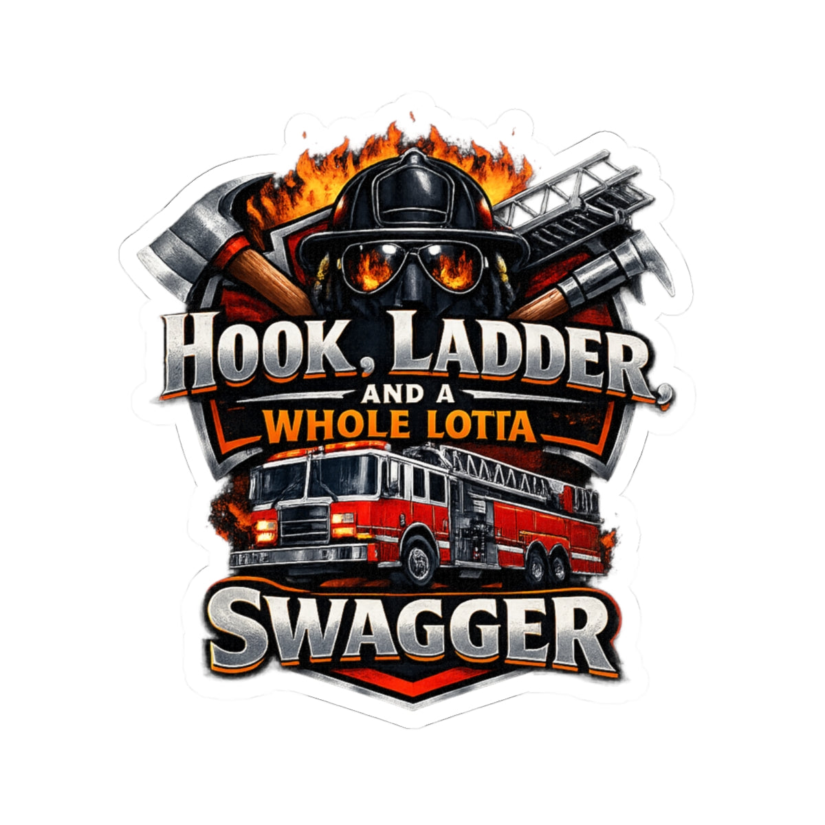 Sticker - Hook & Ladder and a Whole Lot of Swagger