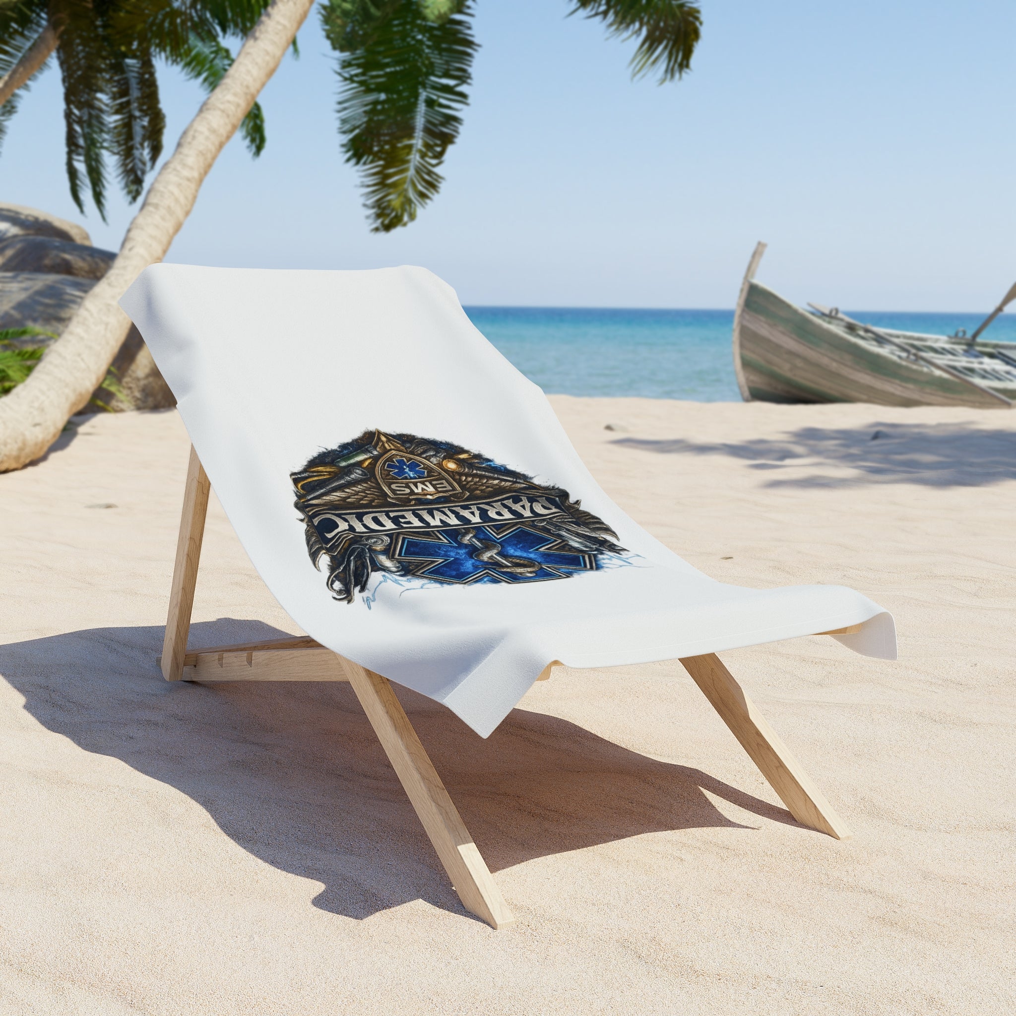 Paramedic EMS Star of Life Beach Towel – Rescue Medic Badge Towel