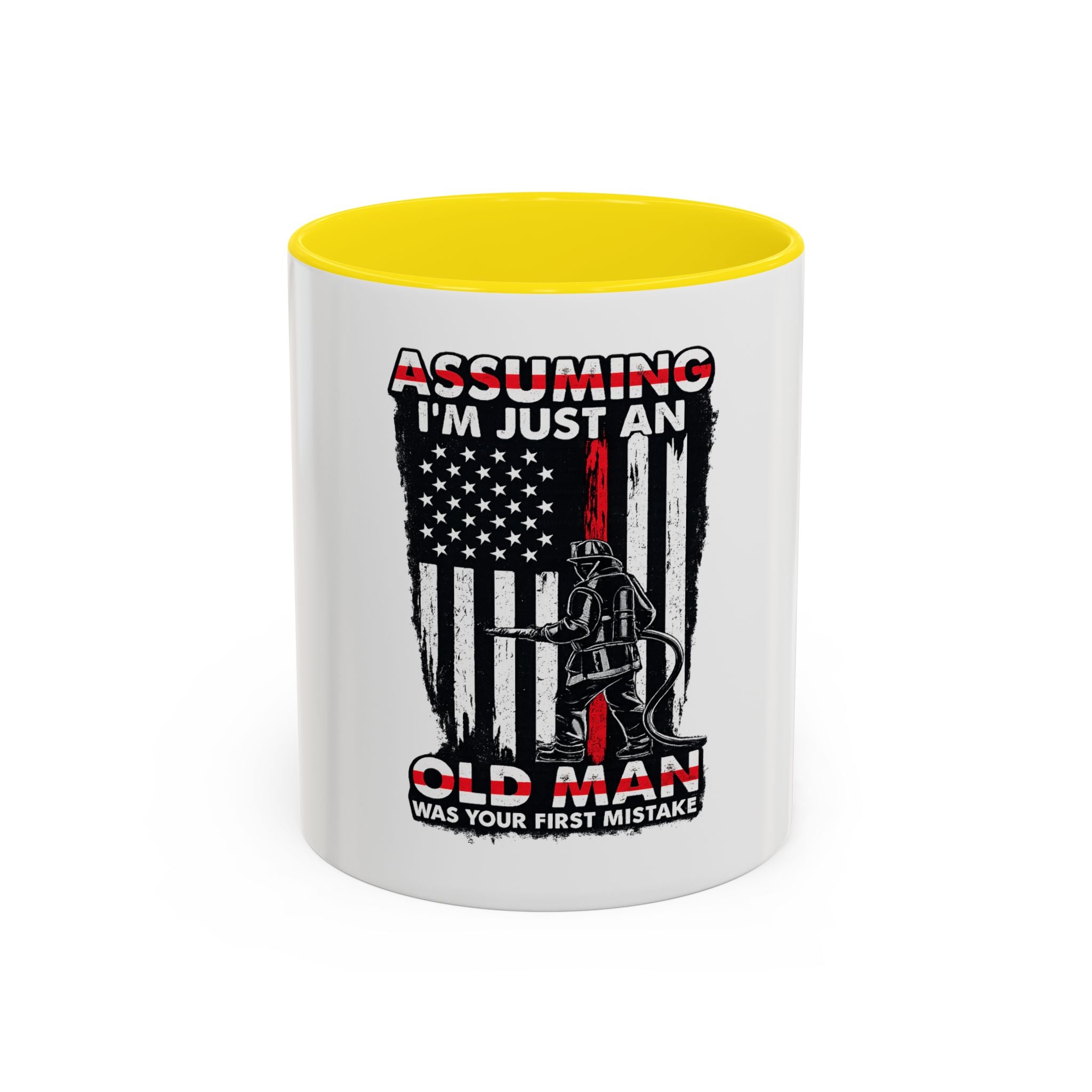 Coffee Mug - "Assuming I'm Just An Old Man" Firefighter Tribute Accent Mug (11/15oz)