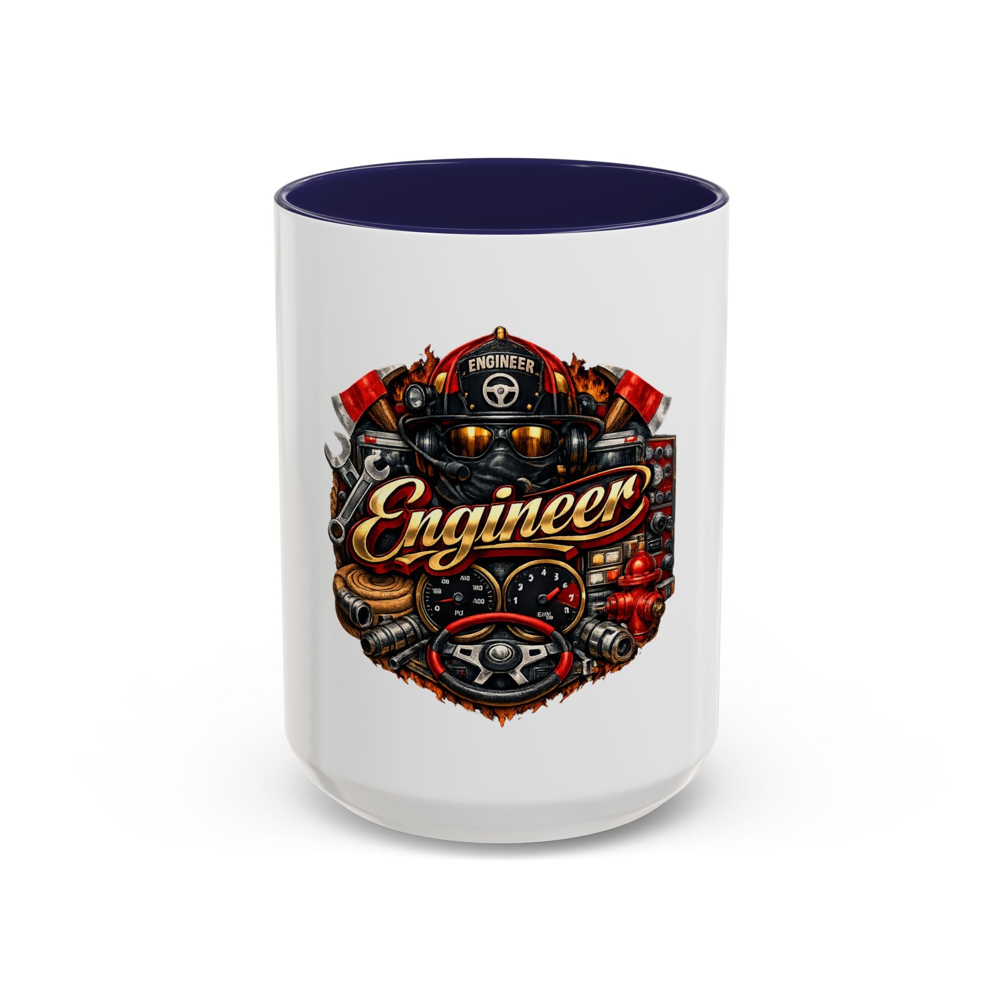 Engineer Coffee Mug — Vintage Mechanic Tools Design (11oz & 15oz Accent)