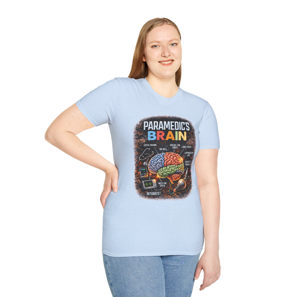 Paramedic’s Brain T-Shirt - Emergency Medical Tech Anatomy Graphic Tee