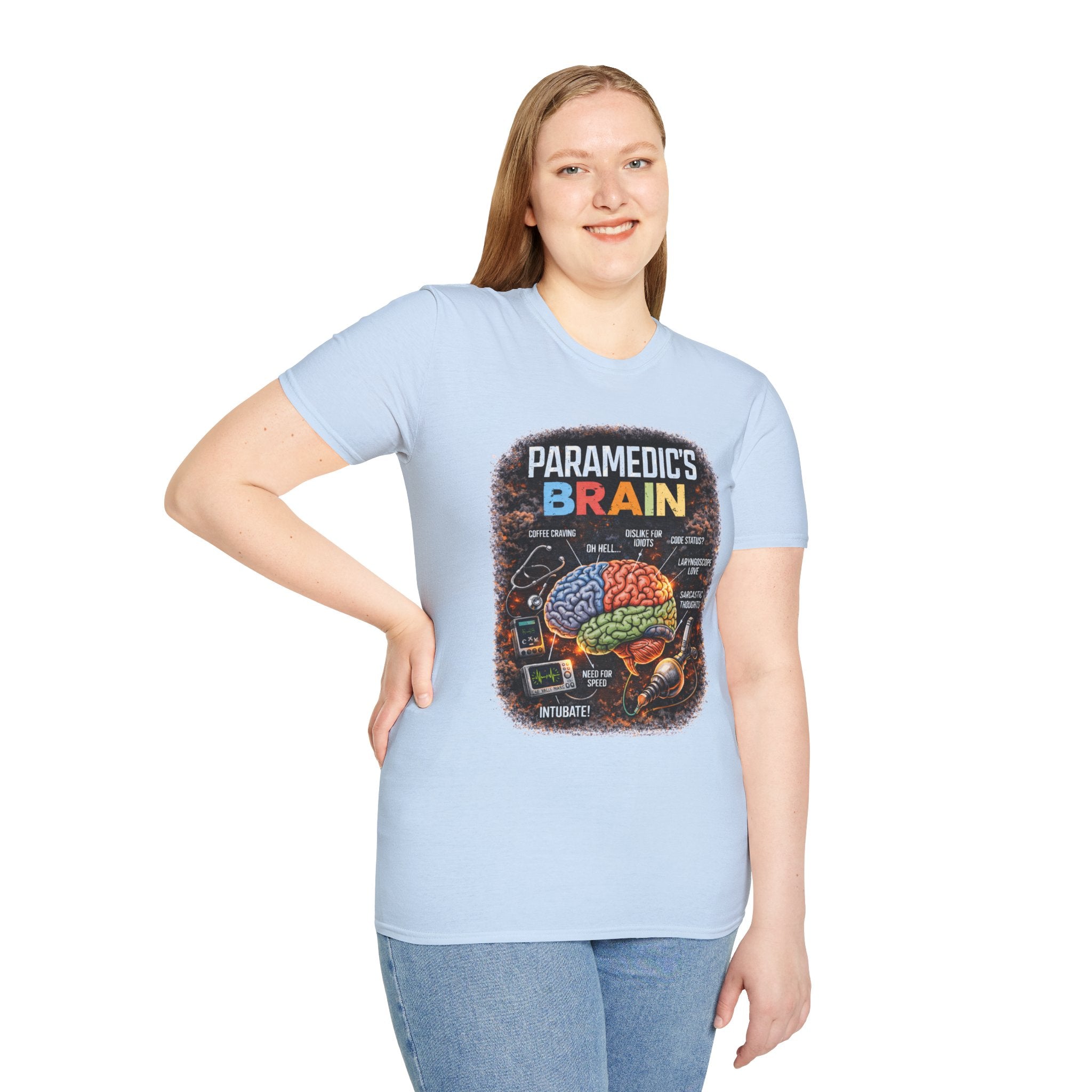 Paramedic’s Brain T-Shirt - Emergency Medical Tech Anatomy Graphic Tee