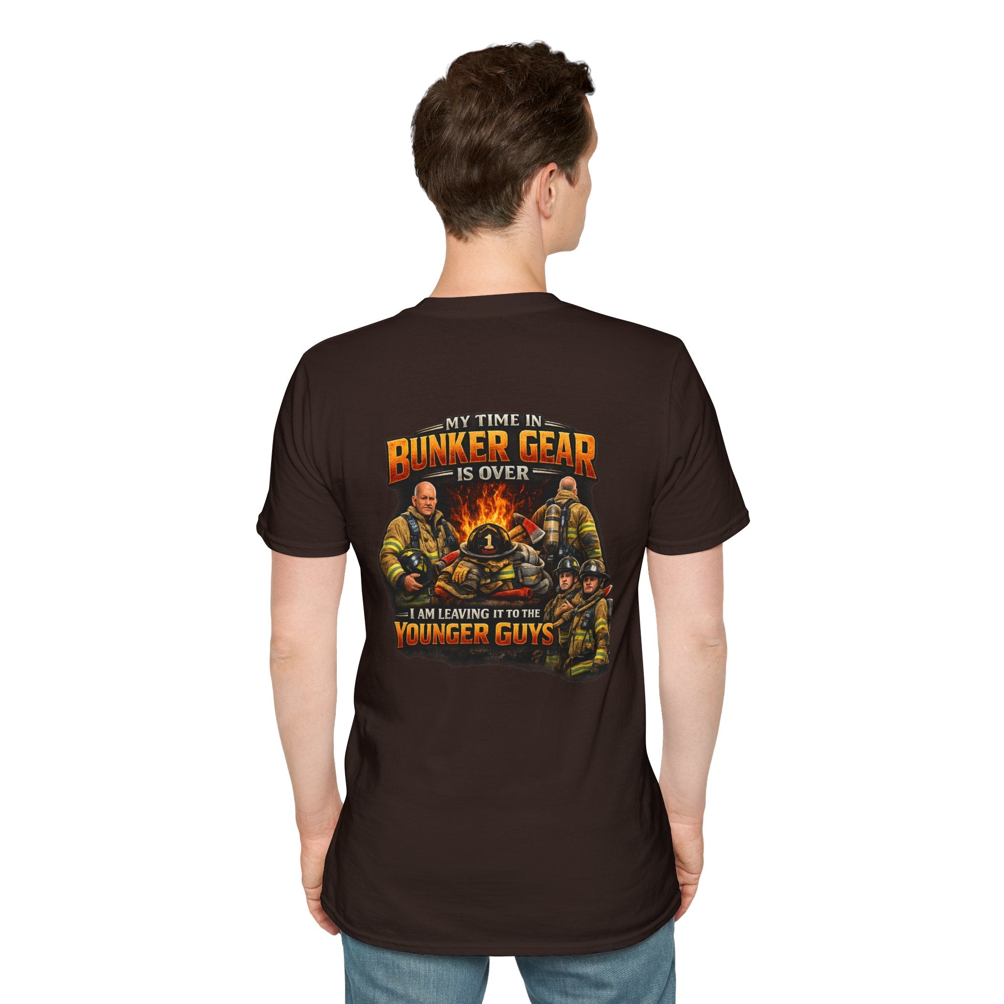 "My Time In Bunker Gear is Over"  Retired Firefighter T-Shirt