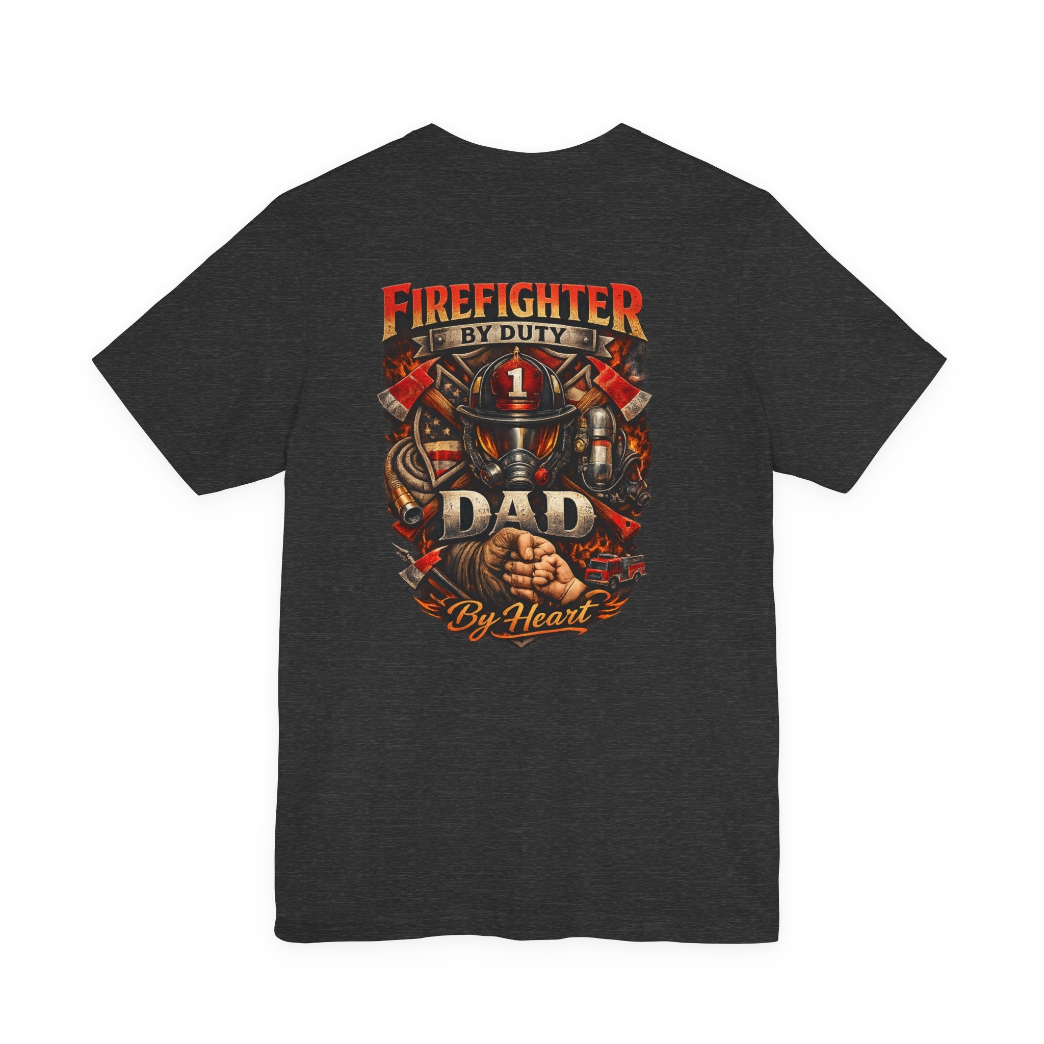 Firefighter Dad T‑Shirt — "Firefighter By Duty, Dad By Heart" Graphic Tee