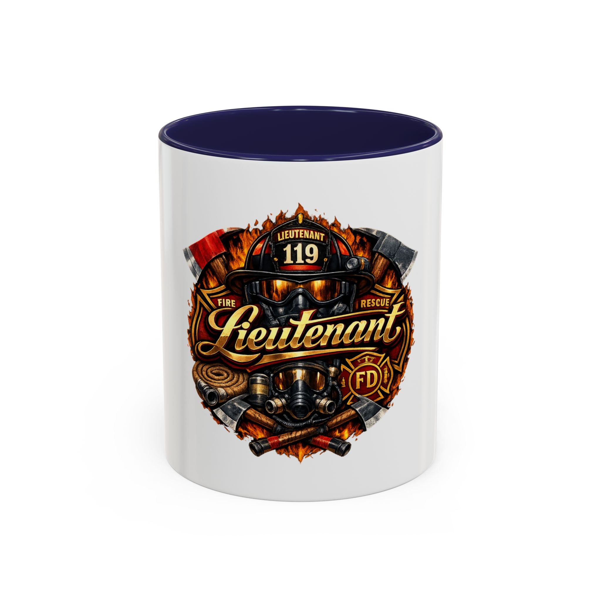 Firefighter Lieutenant Coffee Mug — "Lieutenant" Fire Rescue Emblem (11/15oz)