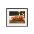 Fire Truck Motion Blur Framed Poster — Matte Photo Print for Home or Office