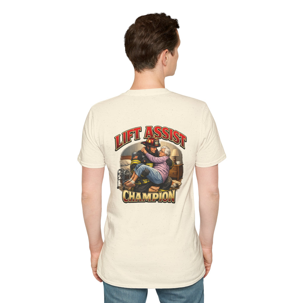 Lift Assist Champion Firefighter Rescue T-Shirt