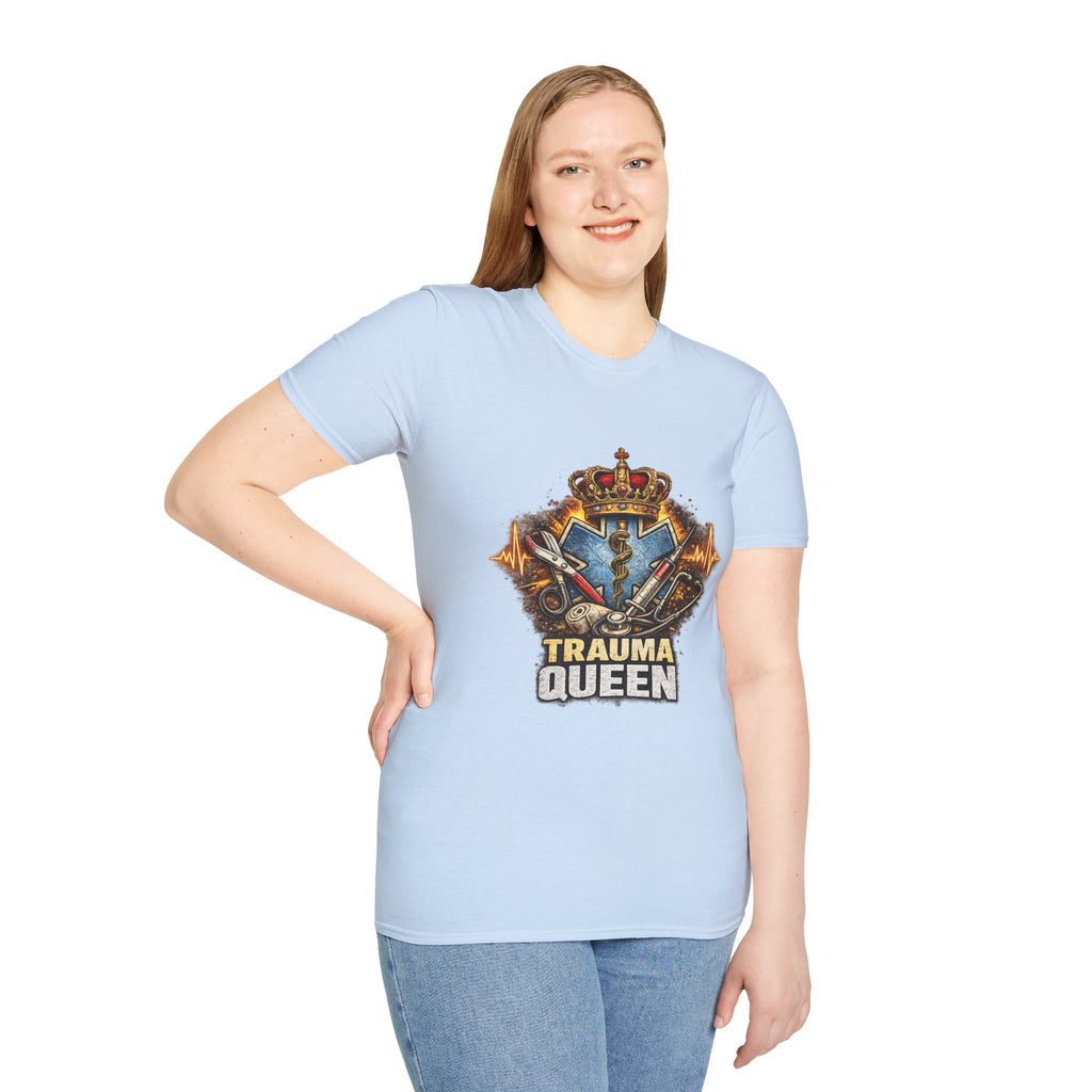 Trauma Queen T-Shirt — EMS/Paramedic Badge Graphic Tee