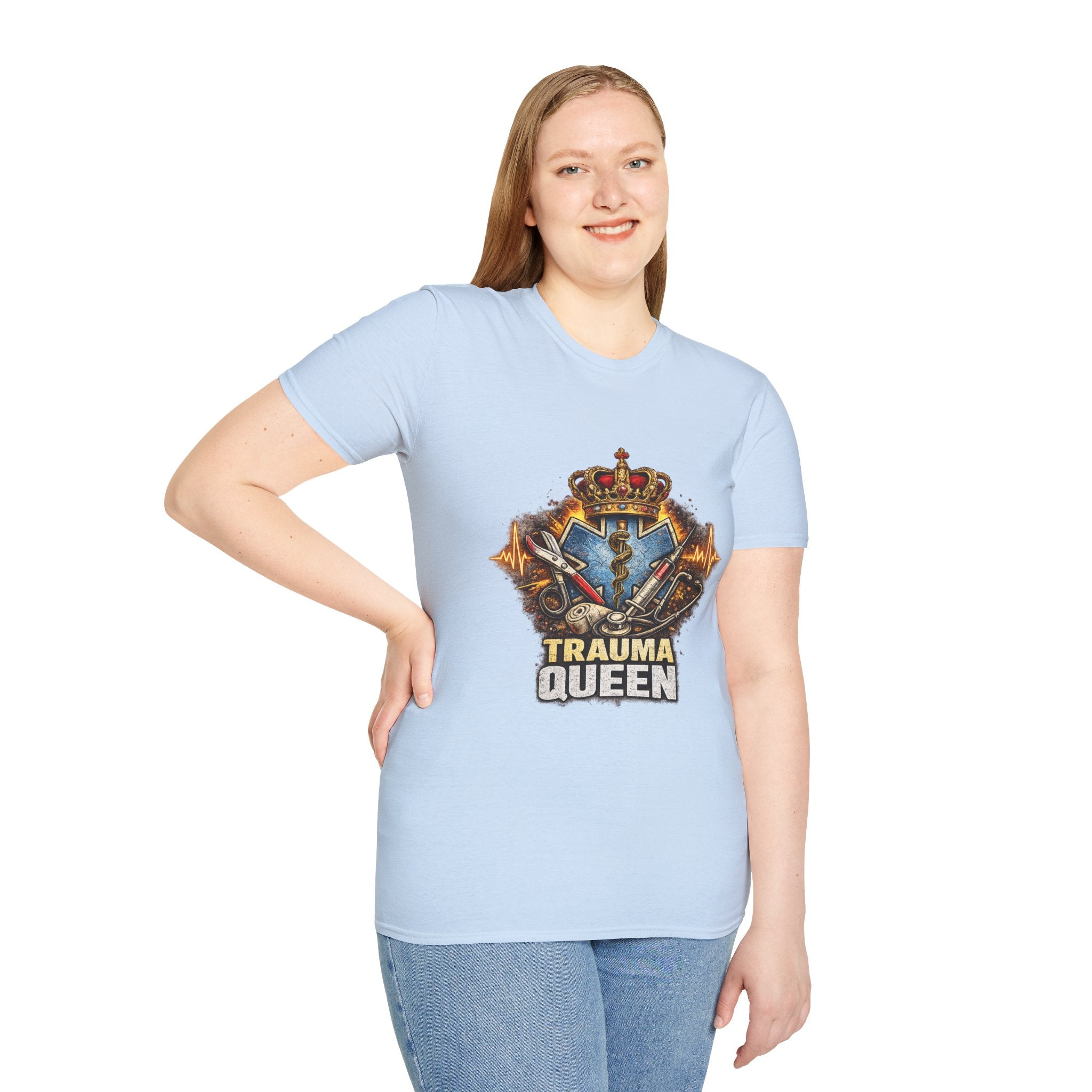 Trauma Queen T-Shirt — EMS/Paramedic Badge Graphic Tee