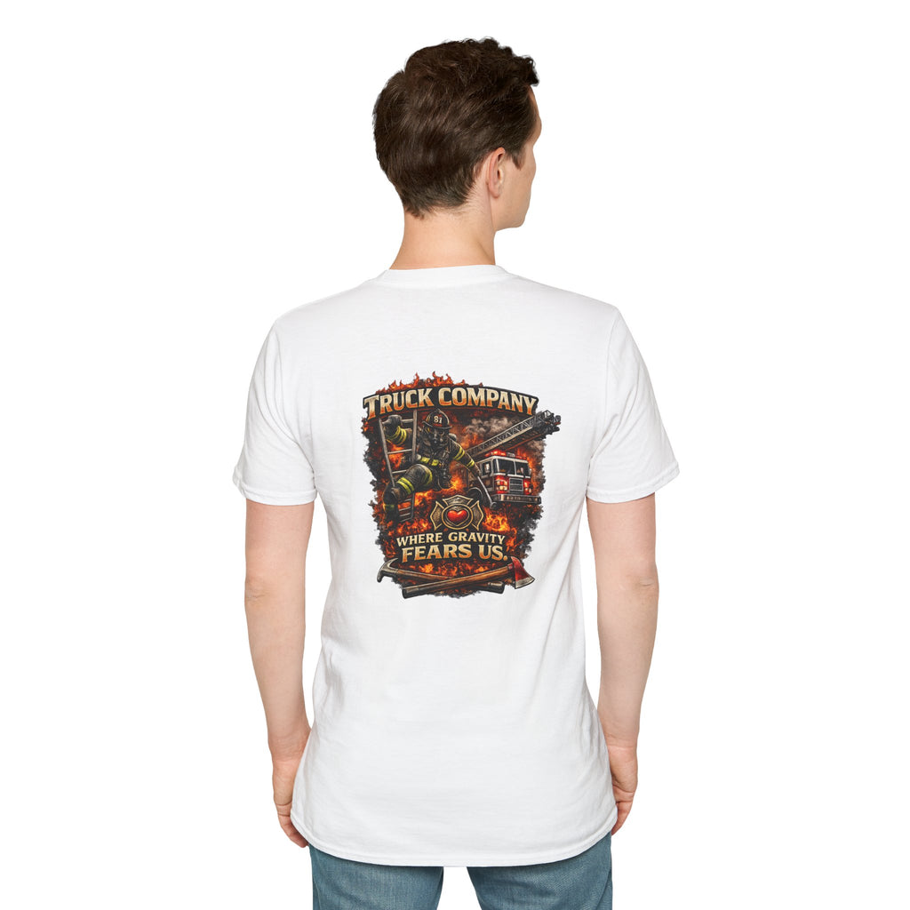 Truck Company T‑Shirt — 'Where Gravity Fears Us'