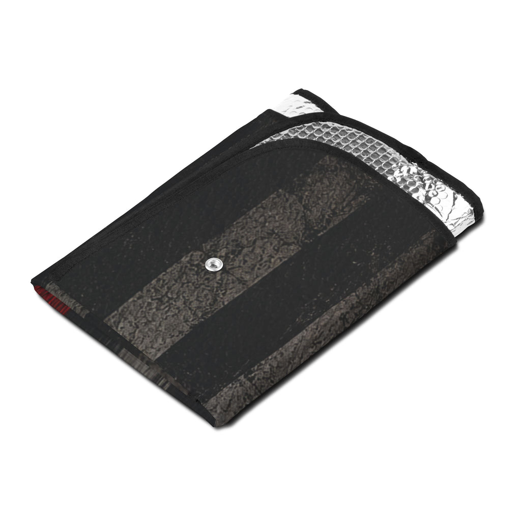 Thin Red Line American Flag Car Sunshade — Windshield Shade for Firefighters & First Responders