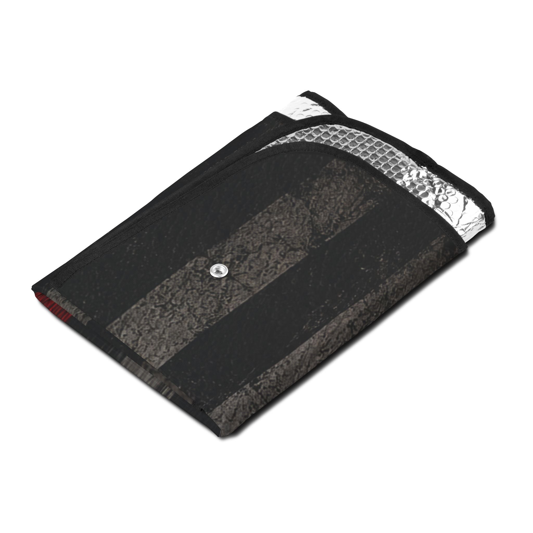 Thin Red Line American Flag Car Sunshade — Windshield Shade for Firefighters & First Responders