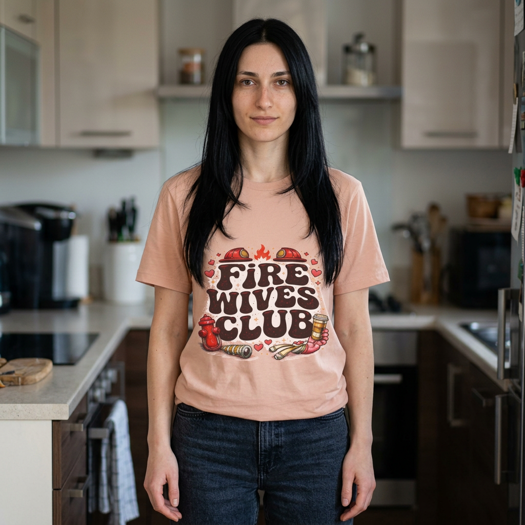 Fire Wives Club T-Shirt — Cute Firefighter Wife Graphic Tee