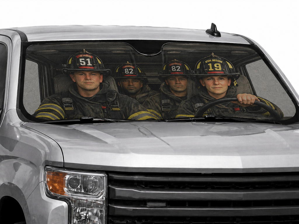 Firefighter Car Sun Windshield Shade