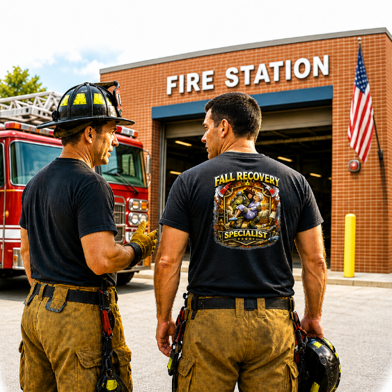Firefighter Fall Recovery Specialist t- shirt