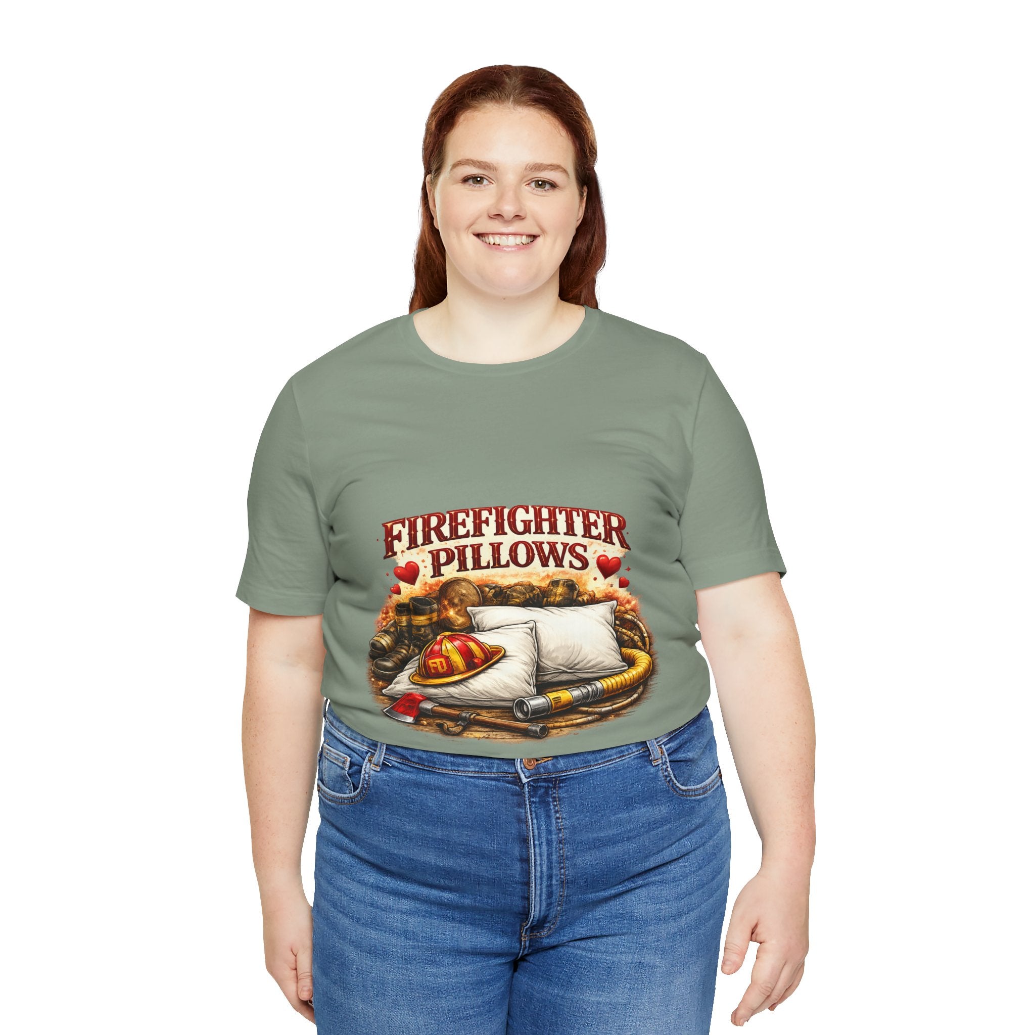 Firefighter Pillows T-Shirt – Funny Firefighter Gift Tee