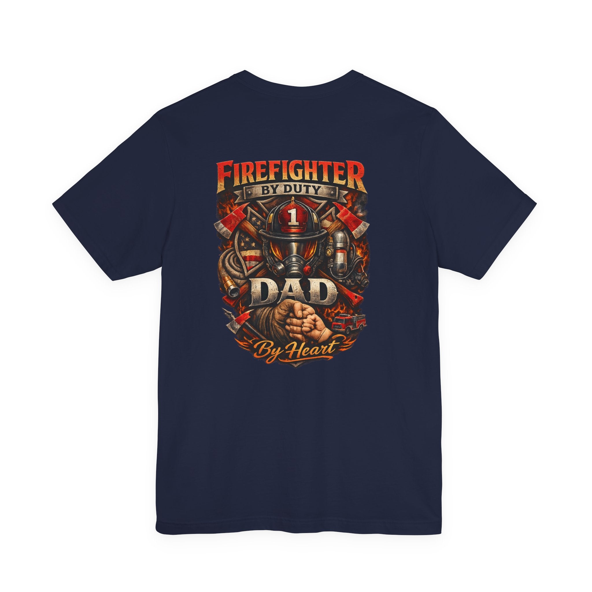 Firefighter Dad T‑Shirt — "Firefighter By Duty, Dad By Heart" Graphic Tee