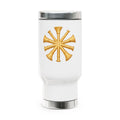 Fire Chief 5 Crossed Bugles 14oz Stainless Steel Travel Mug with Handle —
