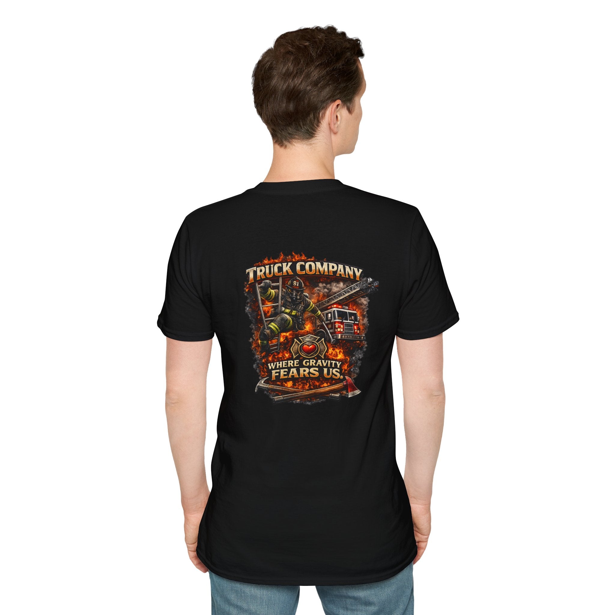 Truck Company T‑Shirt — 'Where Gravity Fears Us'