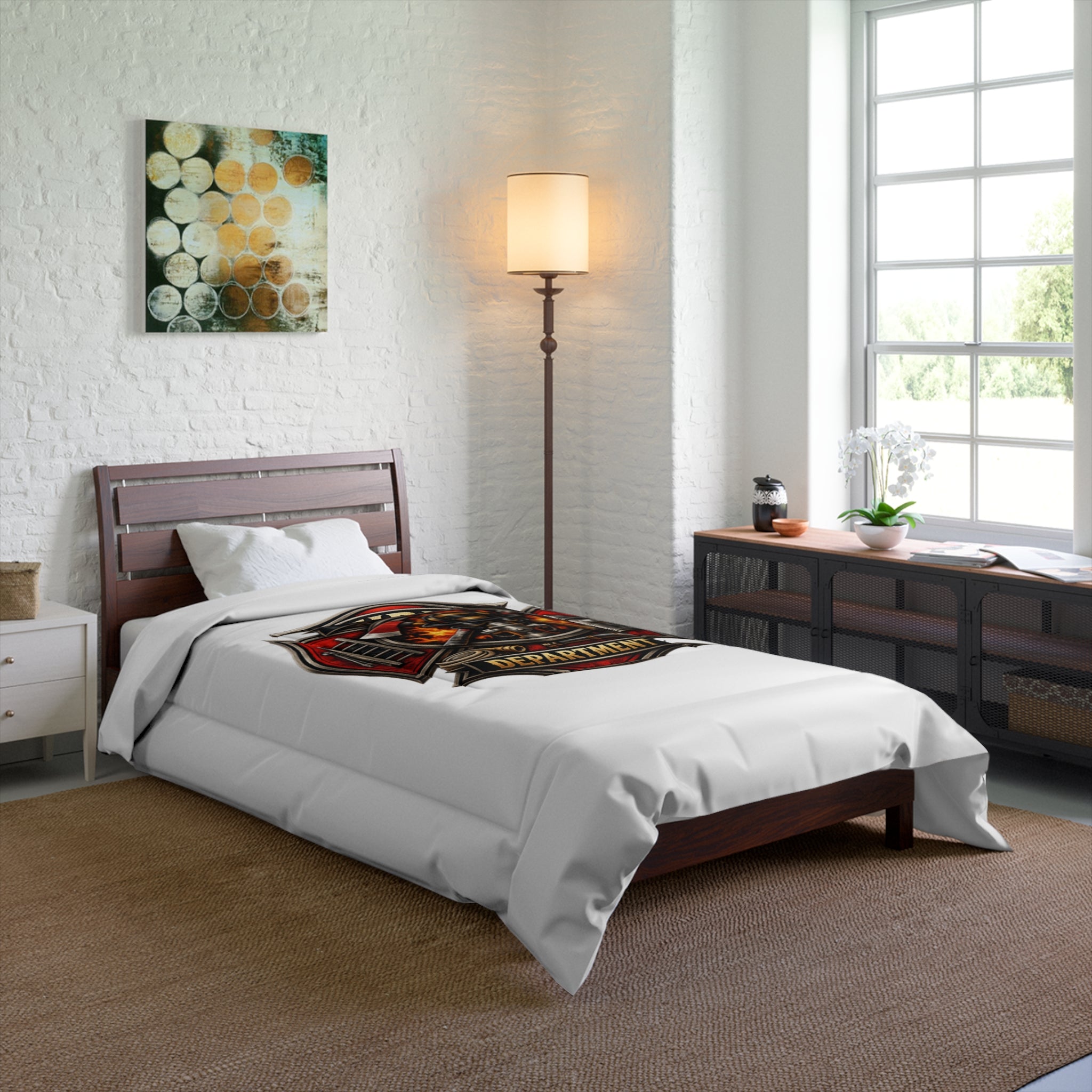 Fire Department Comforter – Maltese Cross Firefighter Emblem Bedding
