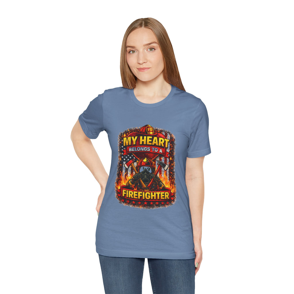 My Heart Belongs to a Firefighter T-Shirt