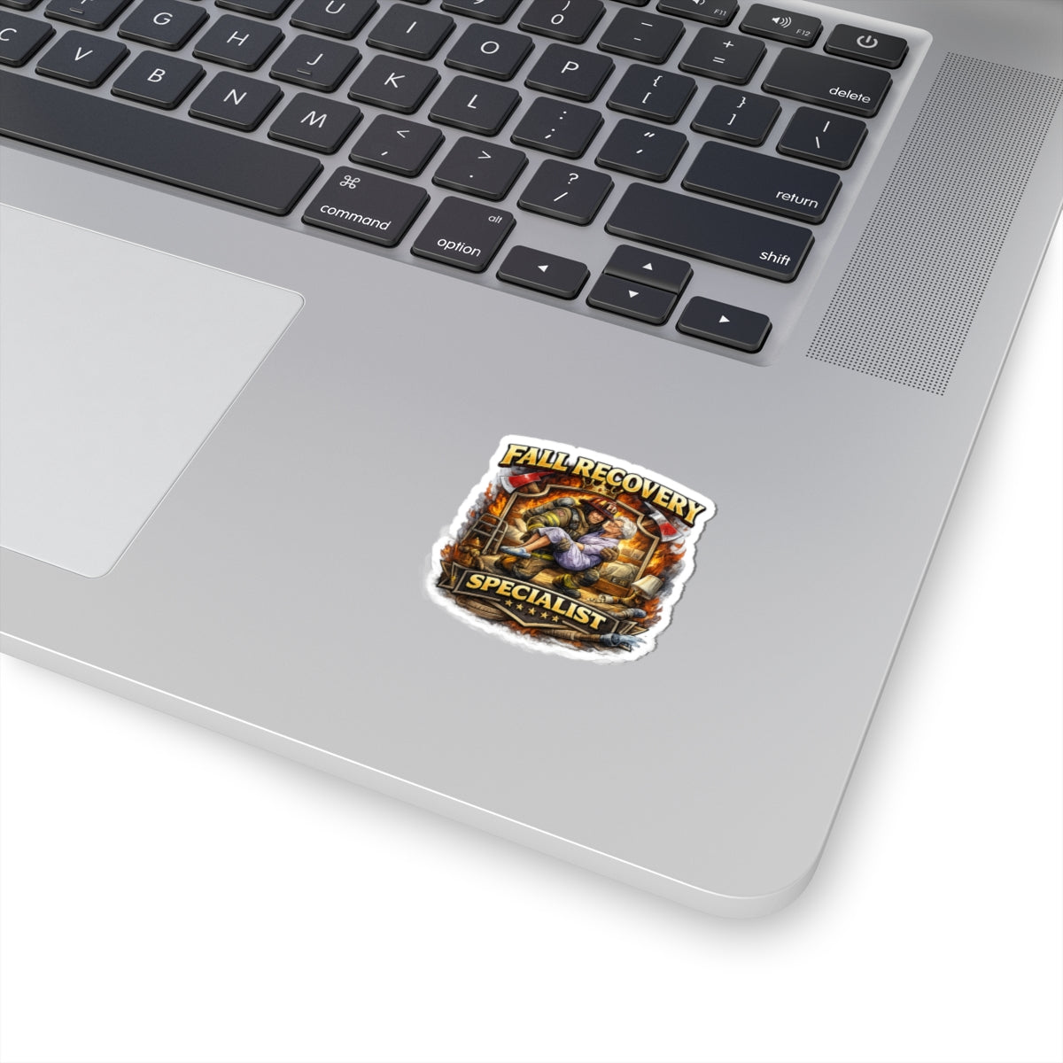 Fall Recovery Specialist Sticker — Firefighter Rescue Kiss-Cut Decal