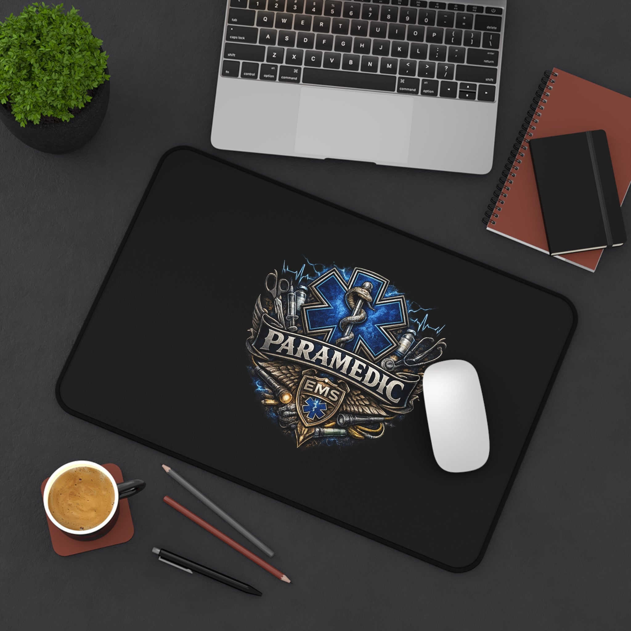 Paramedic EMS Desk Mat – Medical Star of Life Gaming/Office Mouse Pad