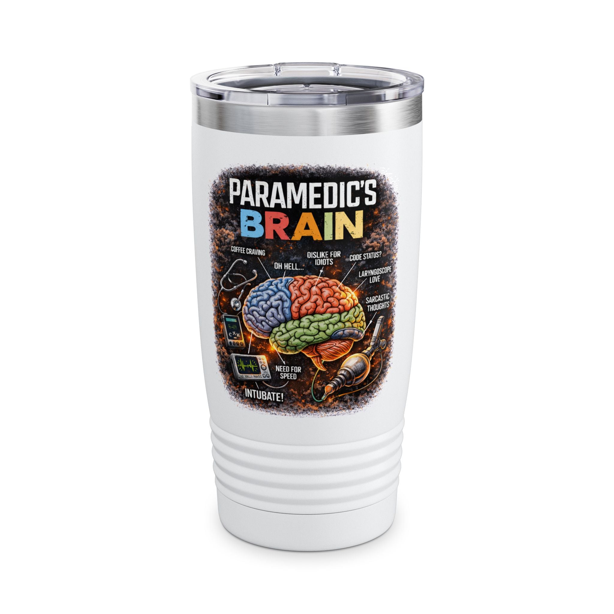 Paramedic's Brain 20oz Insulated Tumbler – EMT Gift