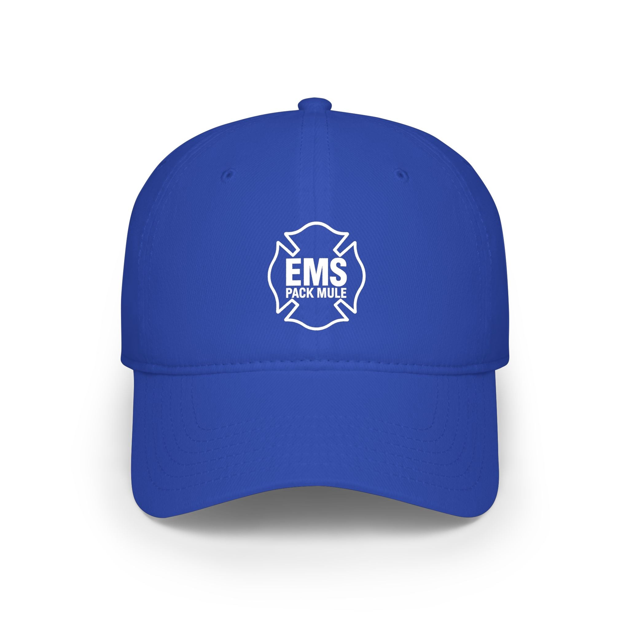 Fire Maltese Cross Embroidered Baseball Cap — 'EMS Pack Mule'