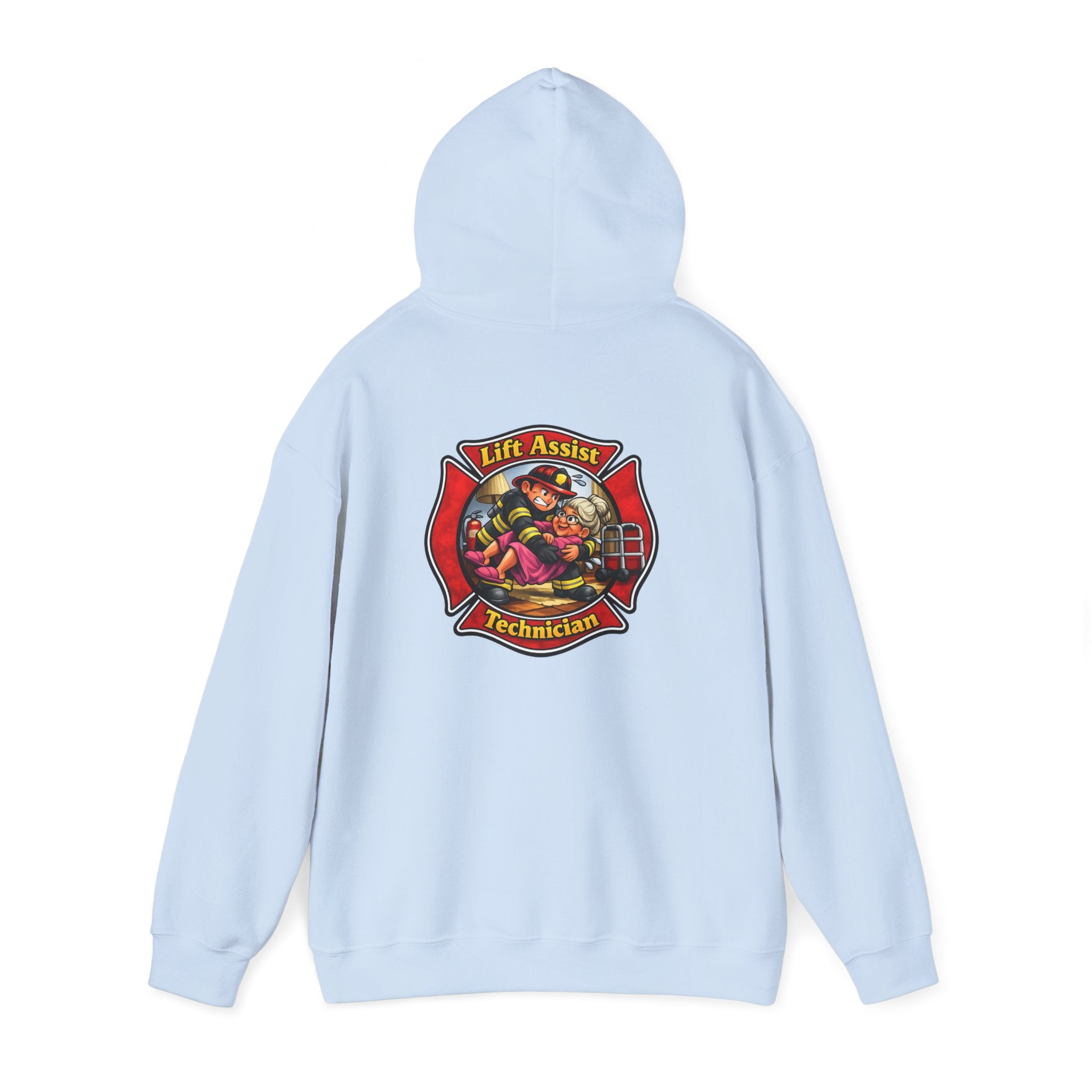 Firefighter Lift Assist Technician Hoodie – Maltese Cross Rescue Design