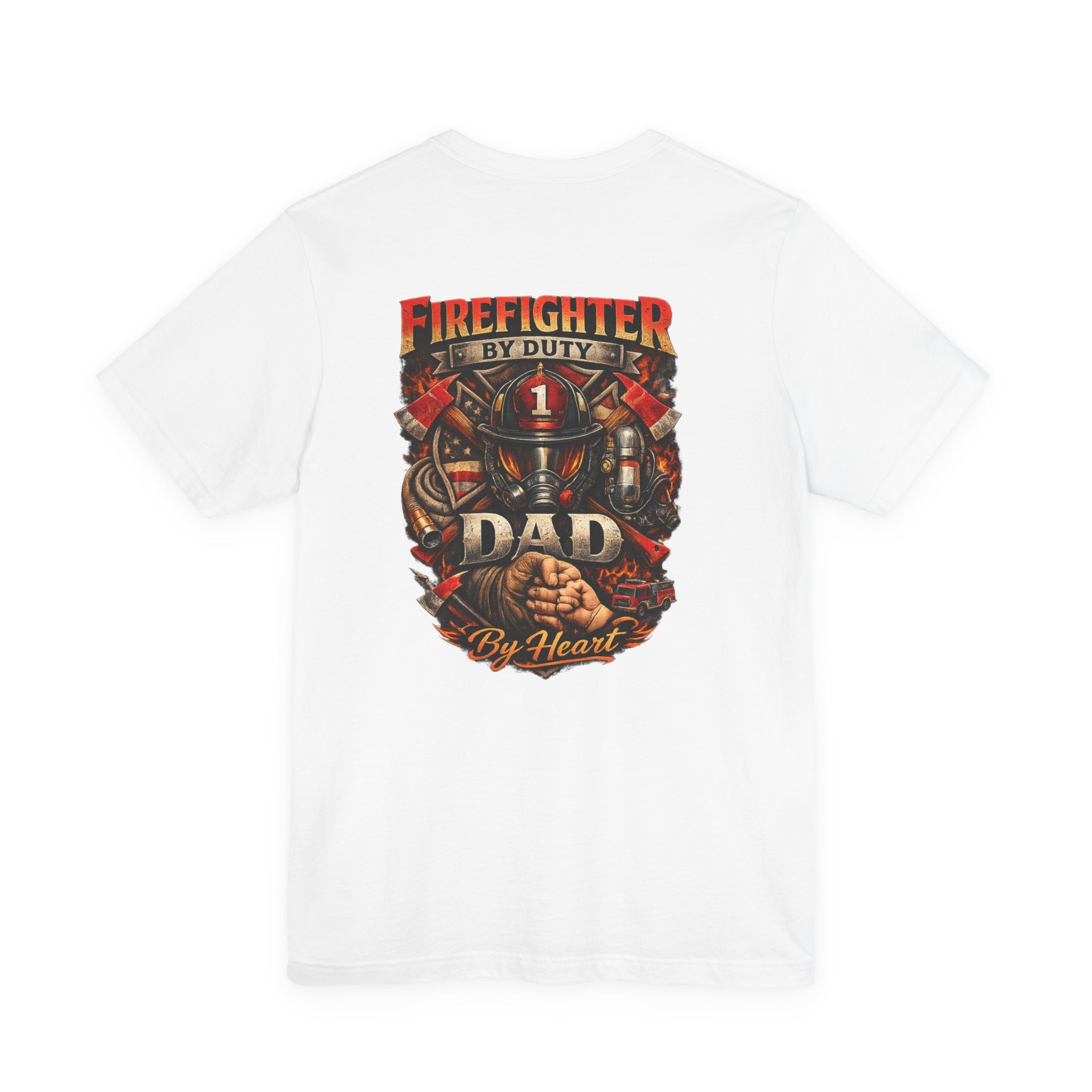 Firefighter Dad T‑Shirt — "Firefighter By Duty, Dad By Heart" Graphic Tee