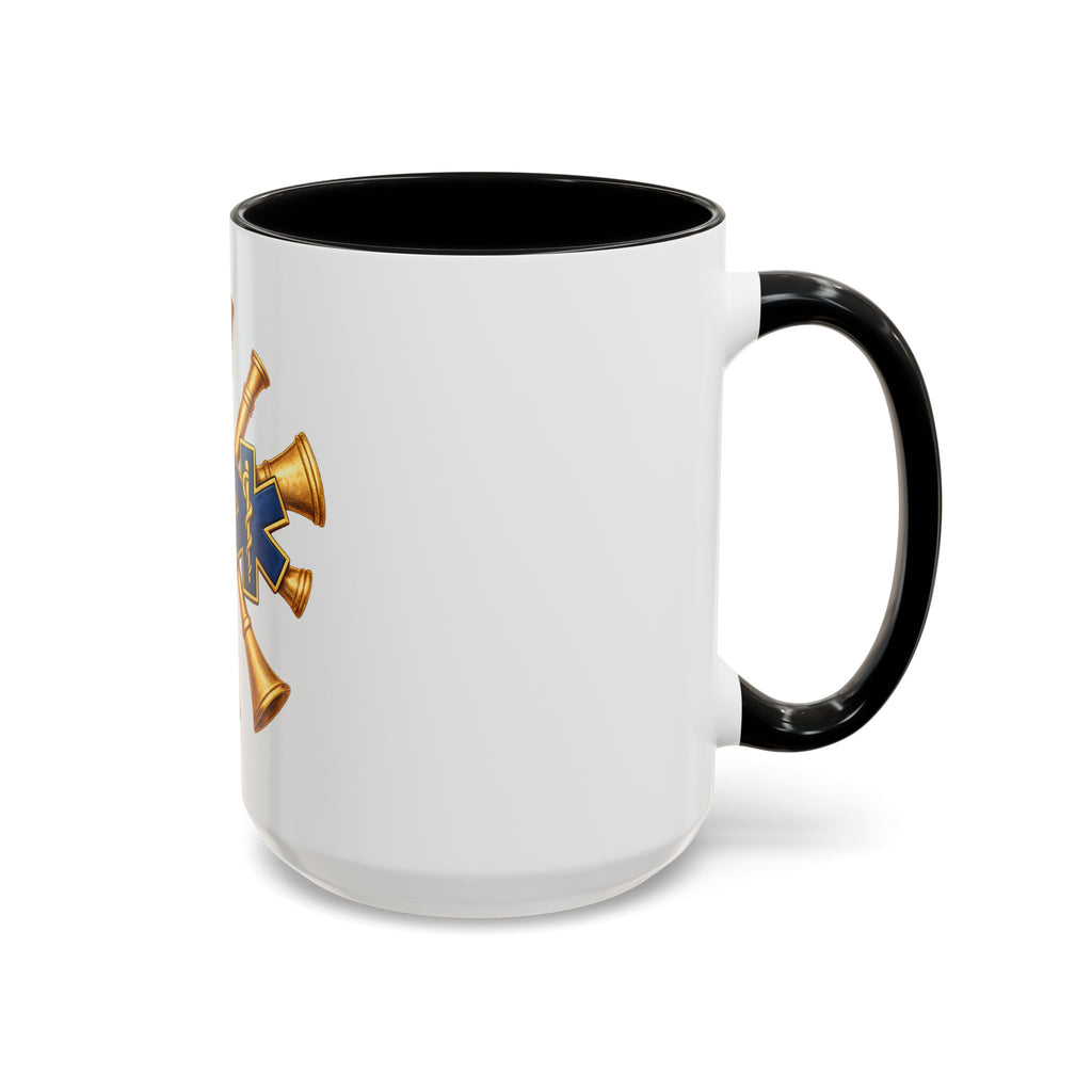 Fire Chief EMS & Firefighter Maltese Cross Coffee Mug — 911 Rescue Medical Emblem Accent Mug