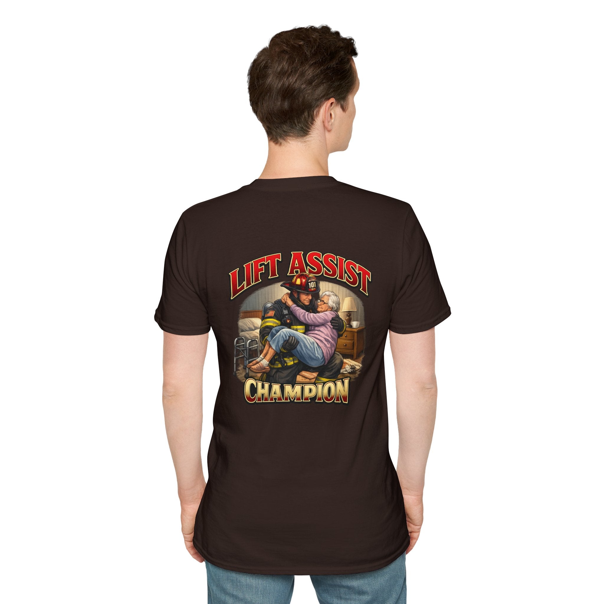 Lift Assist Champion Firefighter Rescue T-Shirt