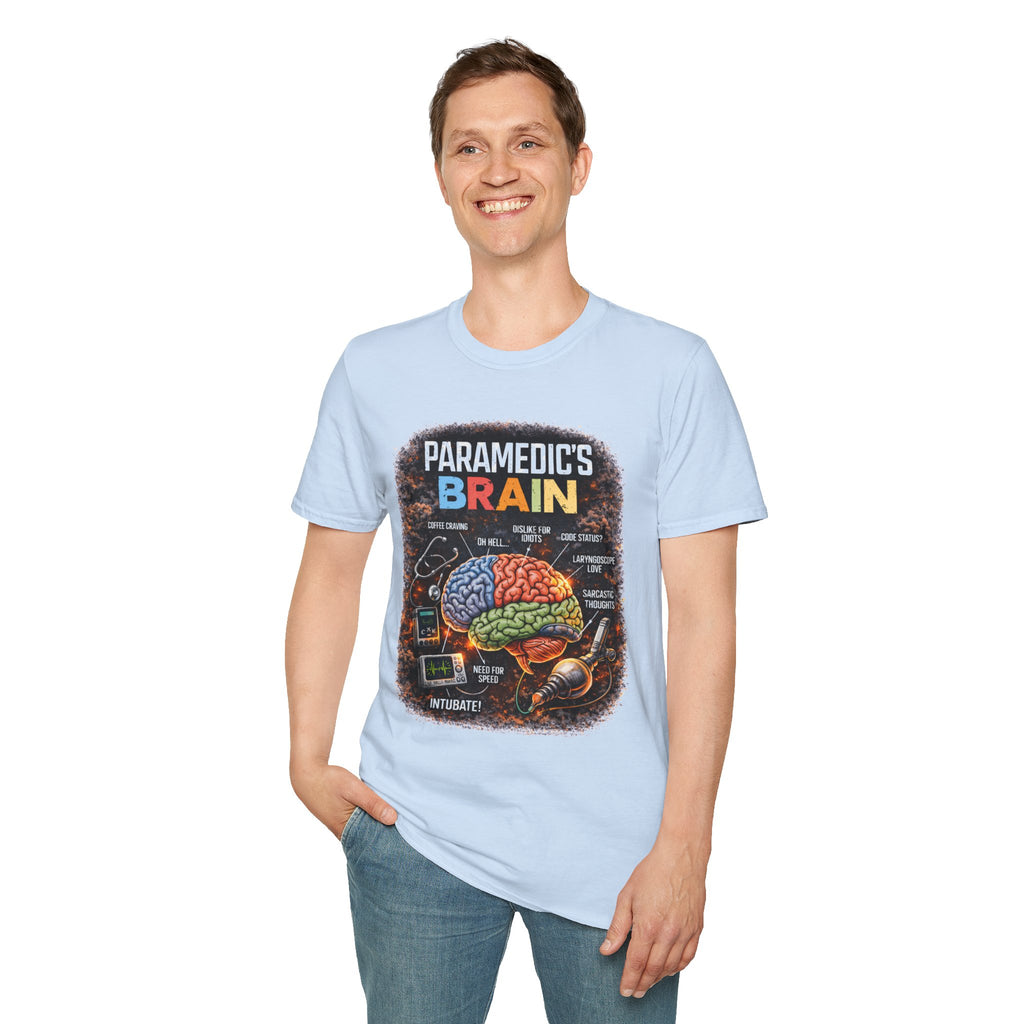Paramedic’s Brain T-Shirt - Emergency Medical Tech Anatomy Graphic Tee