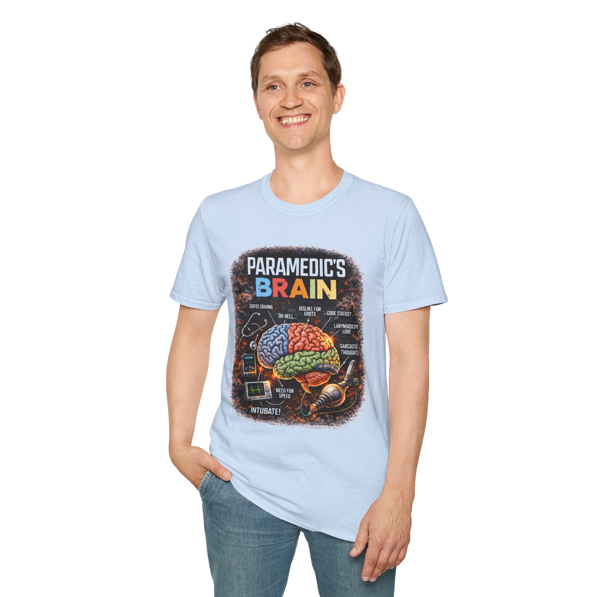 Paramedic’s Brain T-Shirt - Emergency Medical Tech Anatomy Graphic Tee