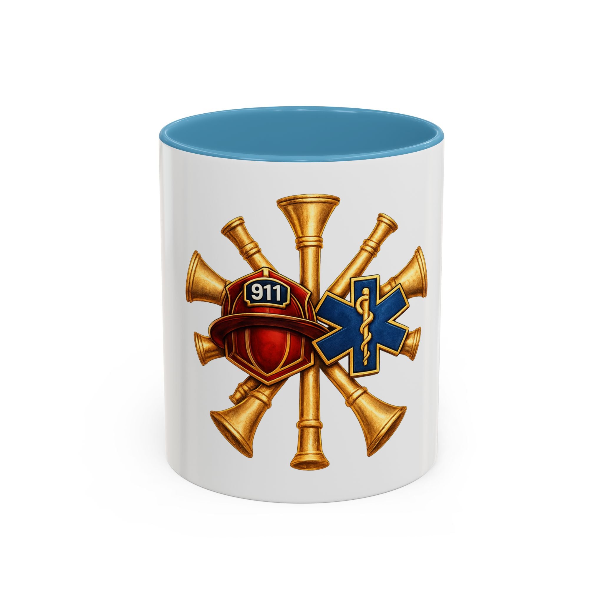 Fire Chief EMS & Firefighter Maltese Cross Coffee Mug — 911 Rescue Medical Emblem Accent Mug