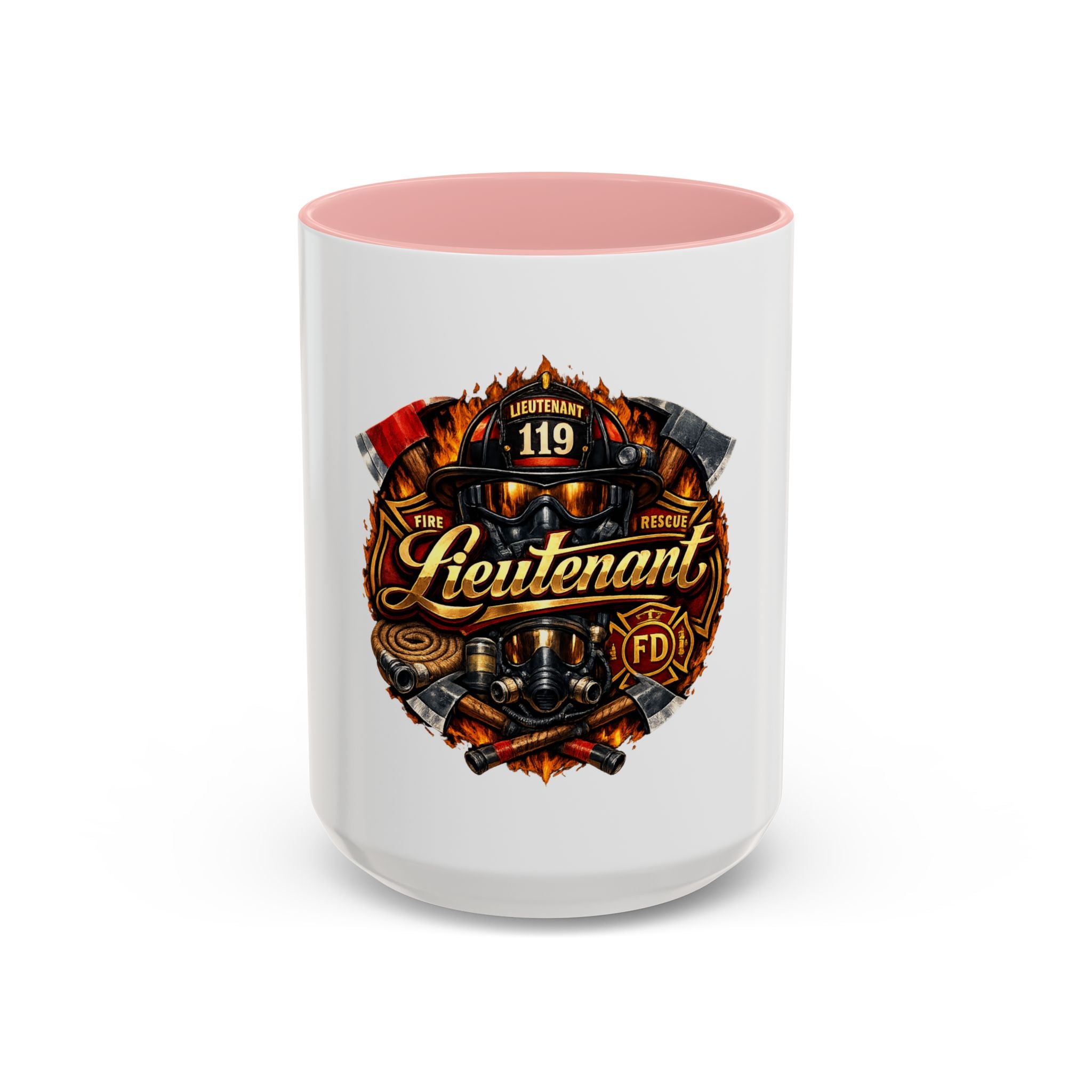 Firefighter Lieutenant Coffee Mug — "Lieutenant" Fire Rescue Emblem (11/15oz)