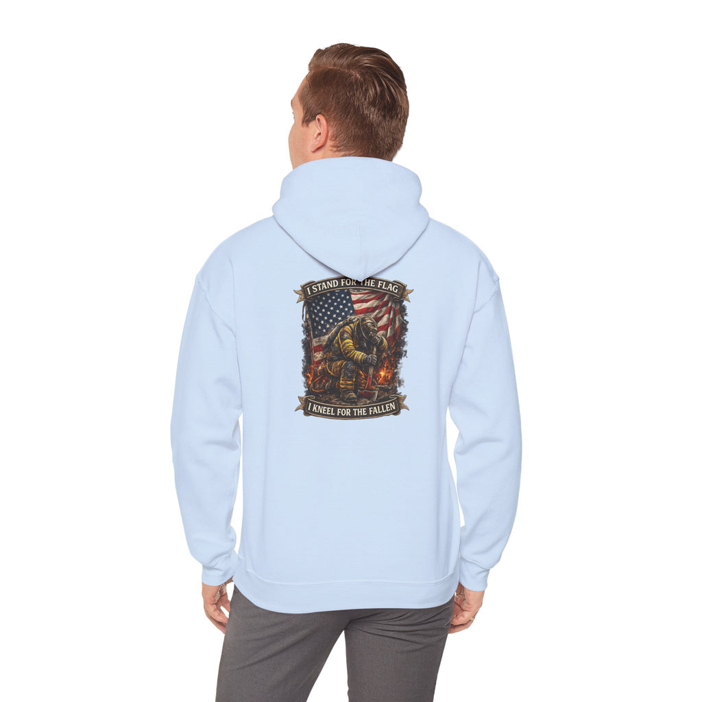 Patriotic Fallen Soldier Hoodie – I Stand & Kneel For The Fallen Memorial Hoodie