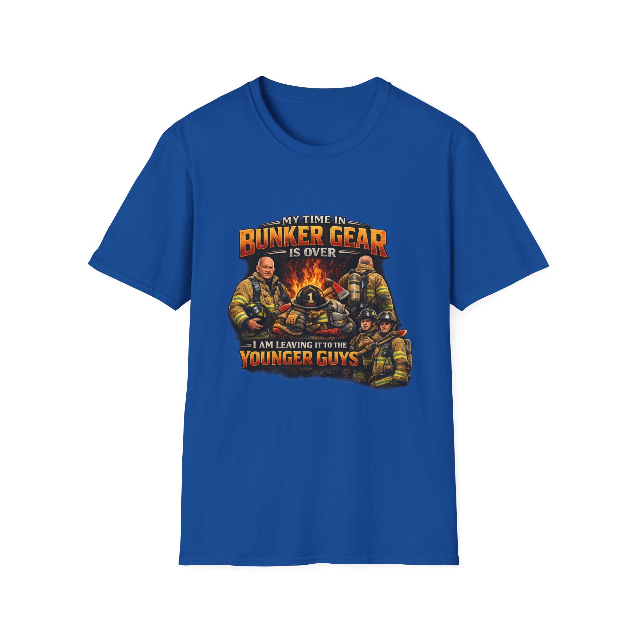 Firefighter T-Shirt — "My Time In The Bunker Gear Is Over, I’m Leaving It To The Younger Guys"