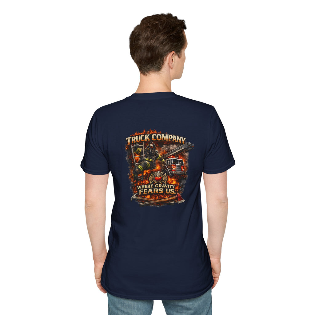 Truck Company T‑Shirt — 'Where Gravity Fears Us'