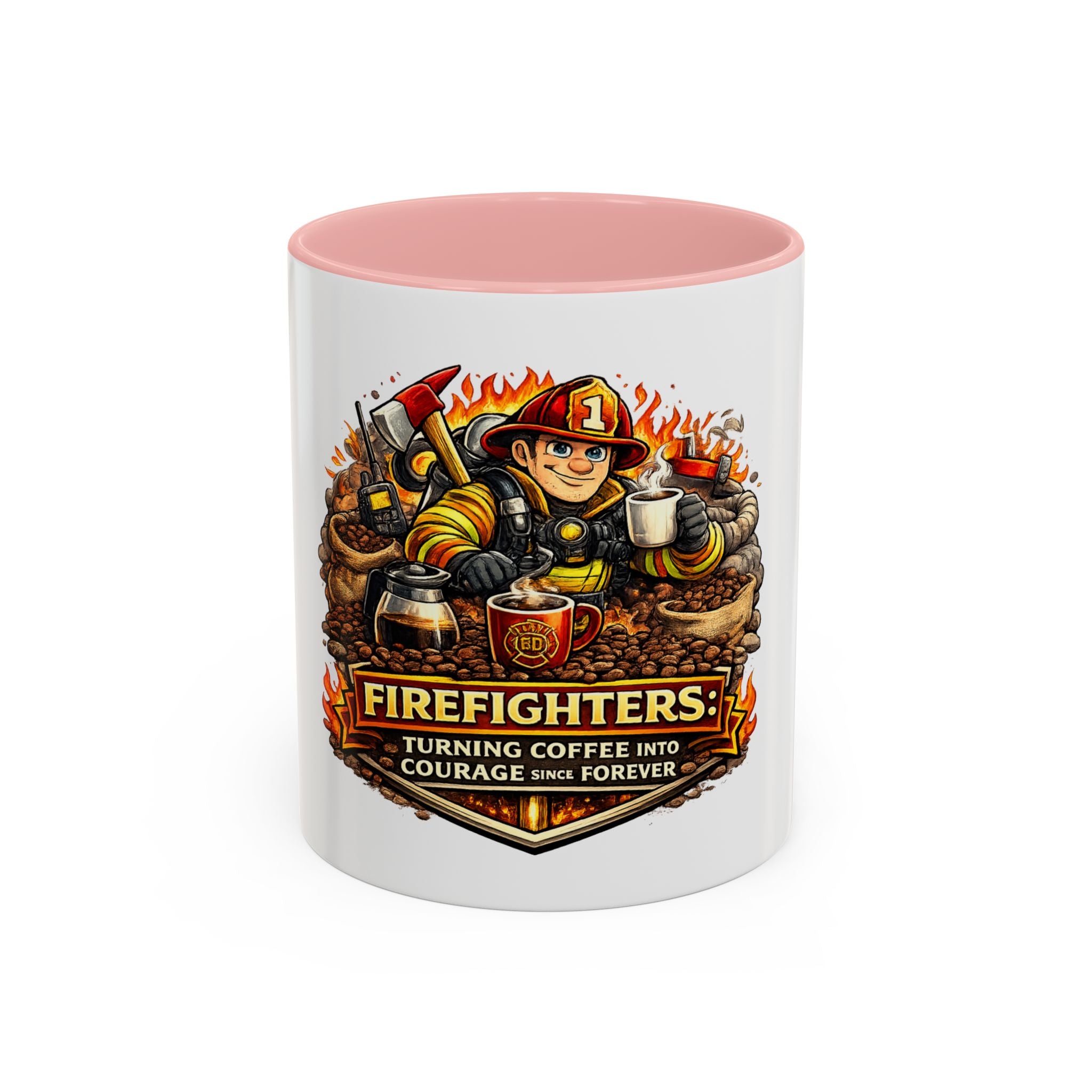 Firefighters Coffee Mug — "Turning Coffee Into Courage Since Forever" (11/15oz)