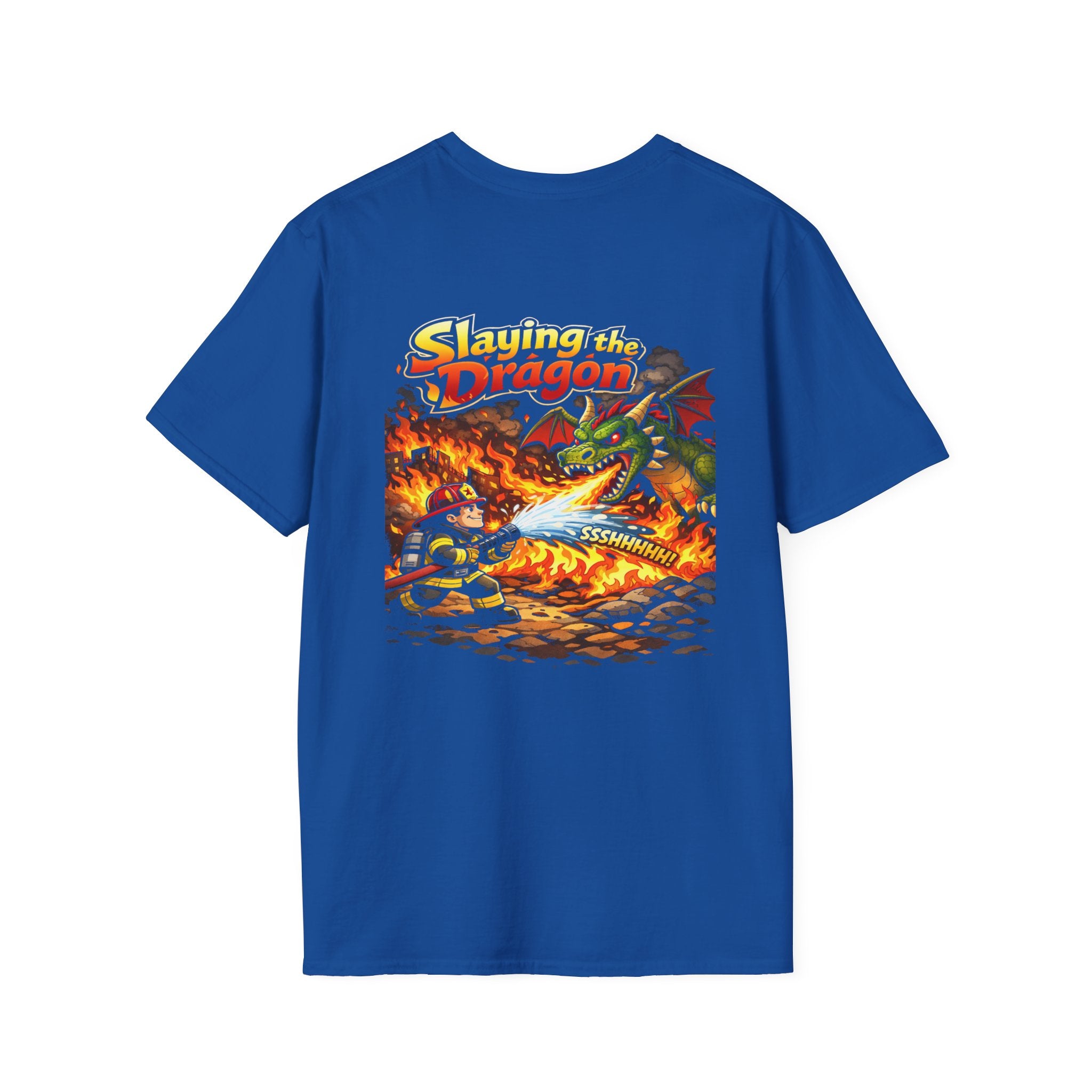 Slaying the Dragon Firefighter T-Shirt —