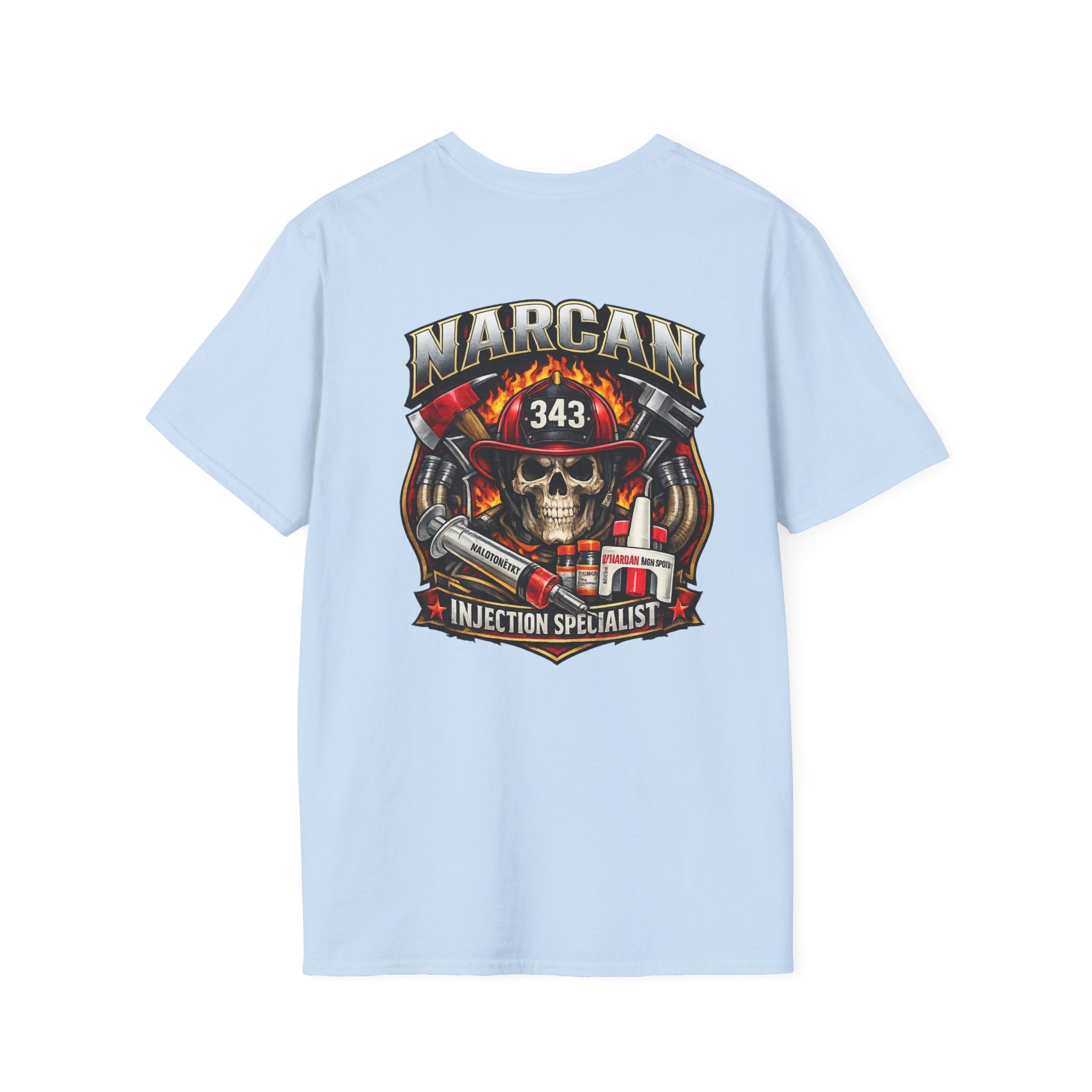 Narcan Response Firefighter T-Shirt — Overdose Rescue Support Tee