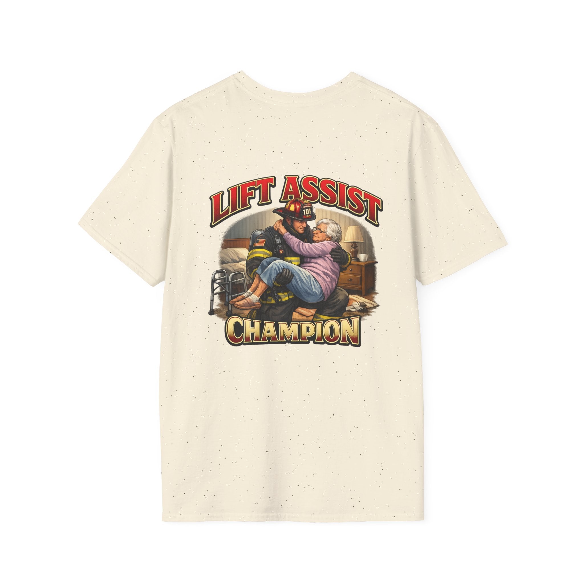 Firefighter Rescue T-Shirt — Helping Hands Elderly Assist Tee