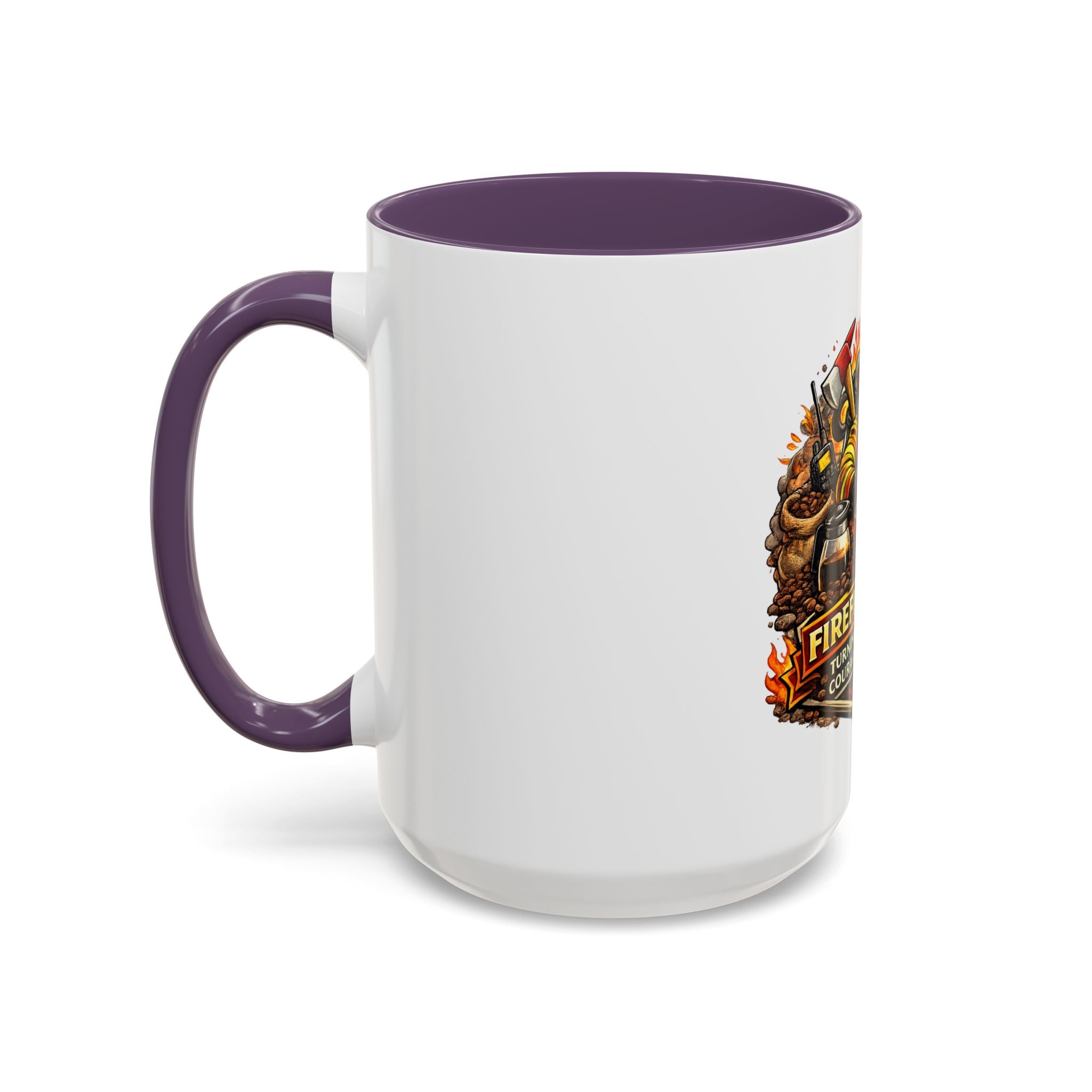 Firefighters Coffee Mug — "Turning Coffee Into Courage Since Forever" (11/15oz)
