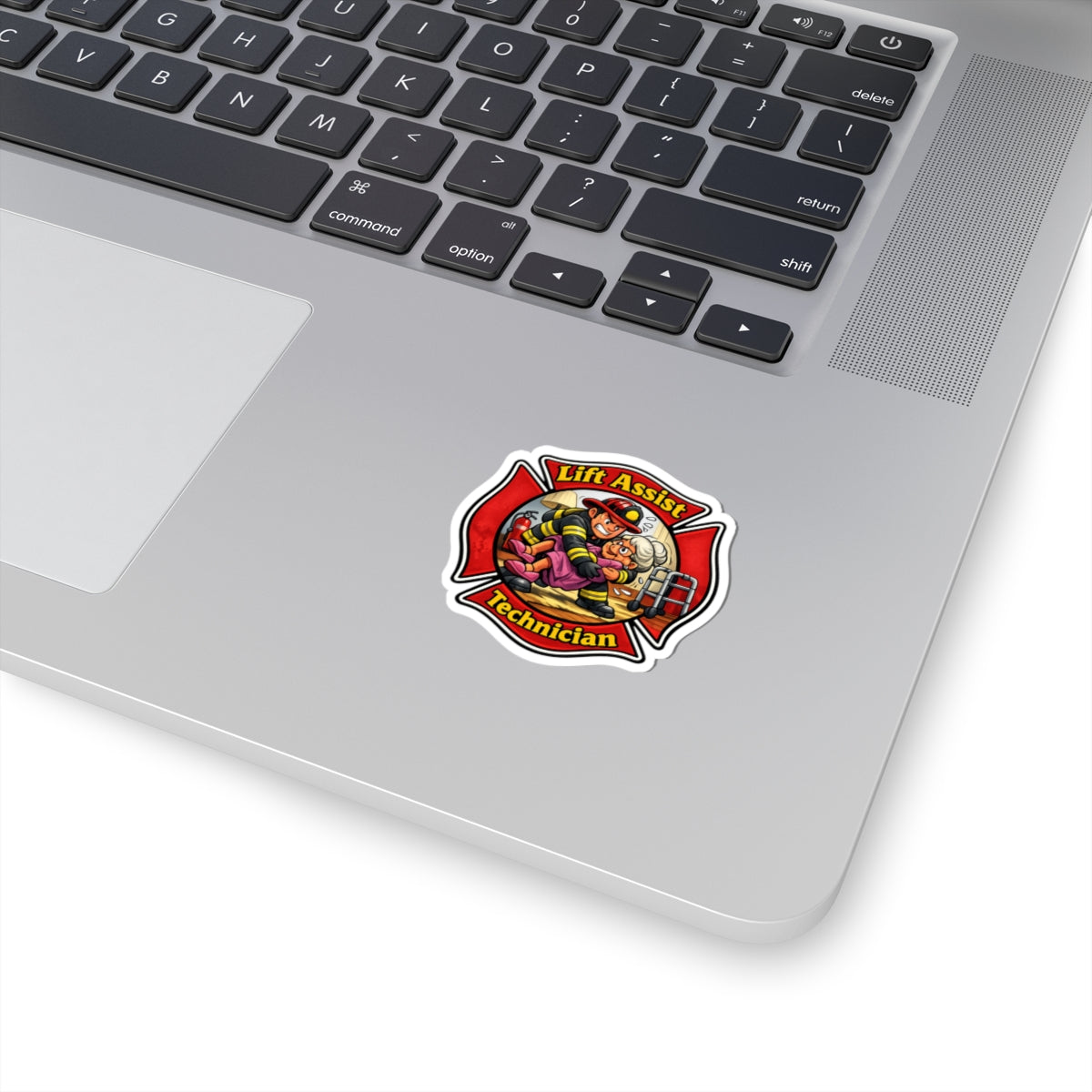Lift Assist Technician Sticker — Firefighter Rescue Kiss-Cut Decal