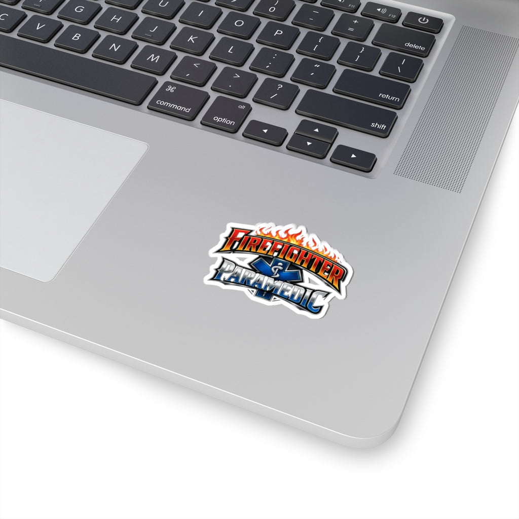 Firefighter & Paramedic Kiss-Cut Sticker — Fire Emoji Flame EMS Logo