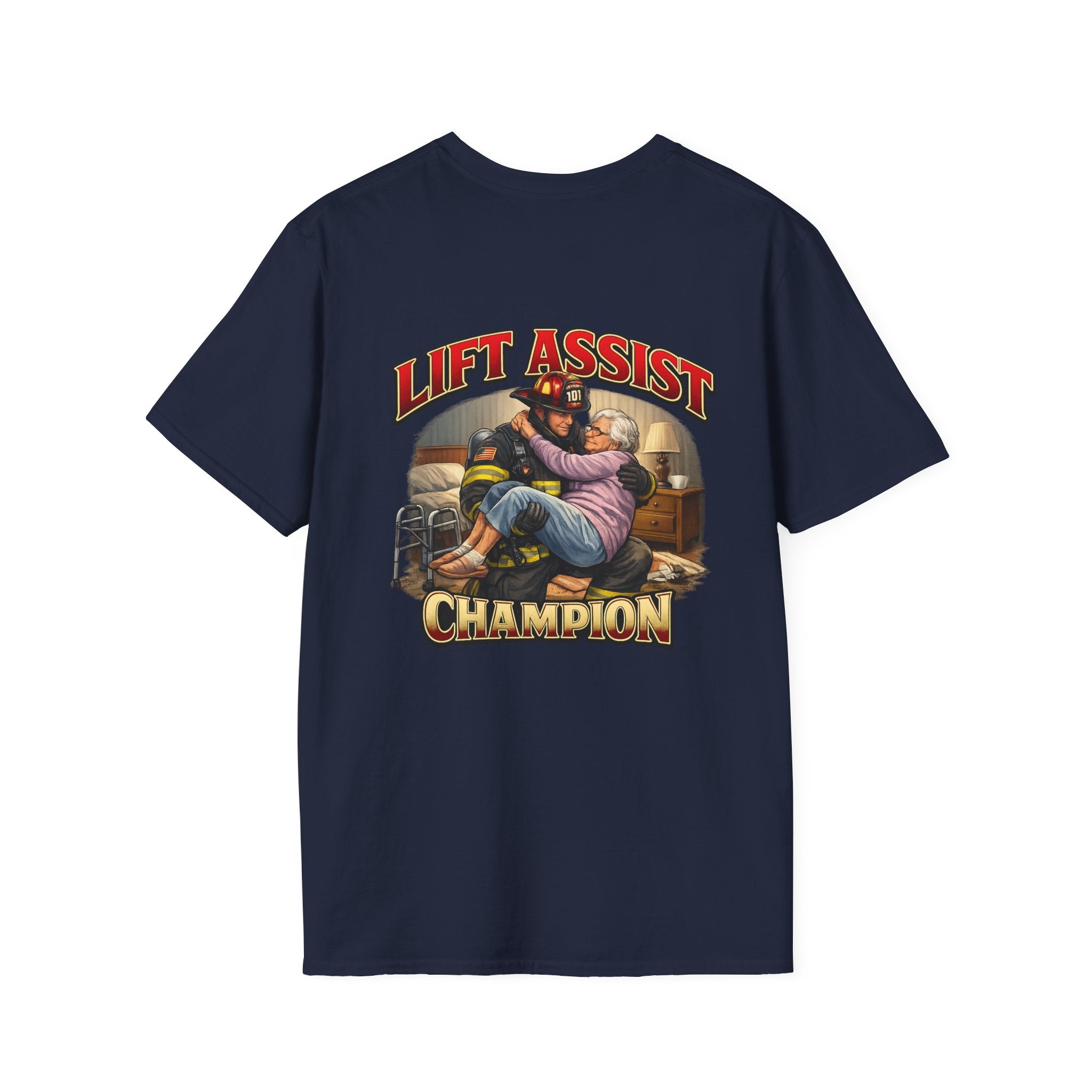 Lift Assist Champion Firefighter Rescue T-Shirt