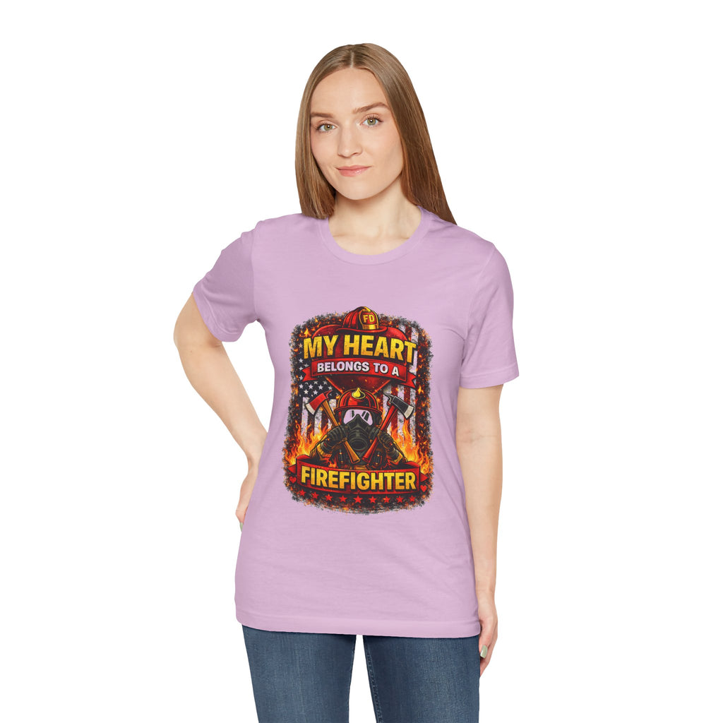 My Heart Belongs to a Firefighter T-Shirt
